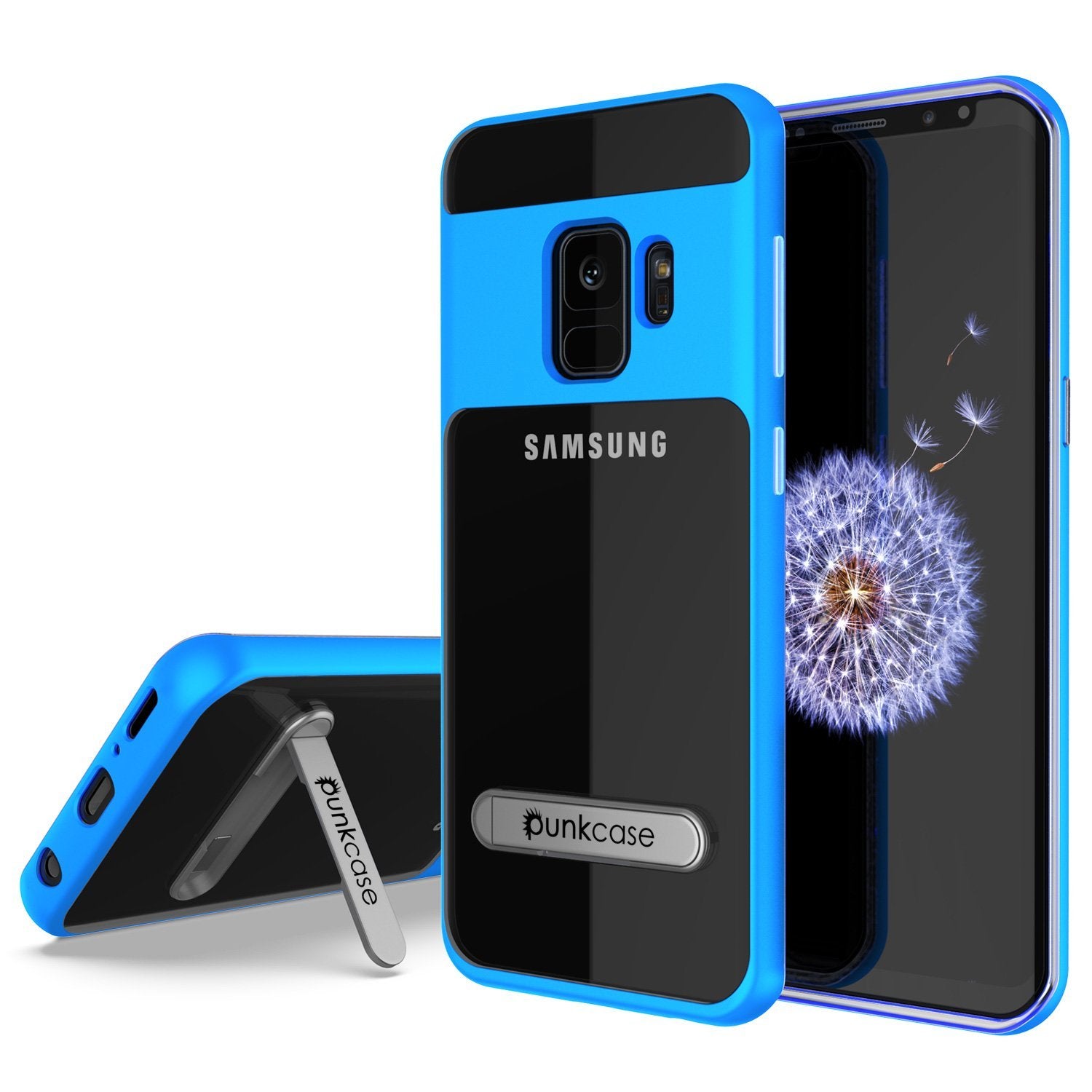 Galaxy S9 Case, PUNKcase [LUCID 3.0 Series] [Slim Fit] Armor Cover w/ Integrated Screen Protector [Blue]