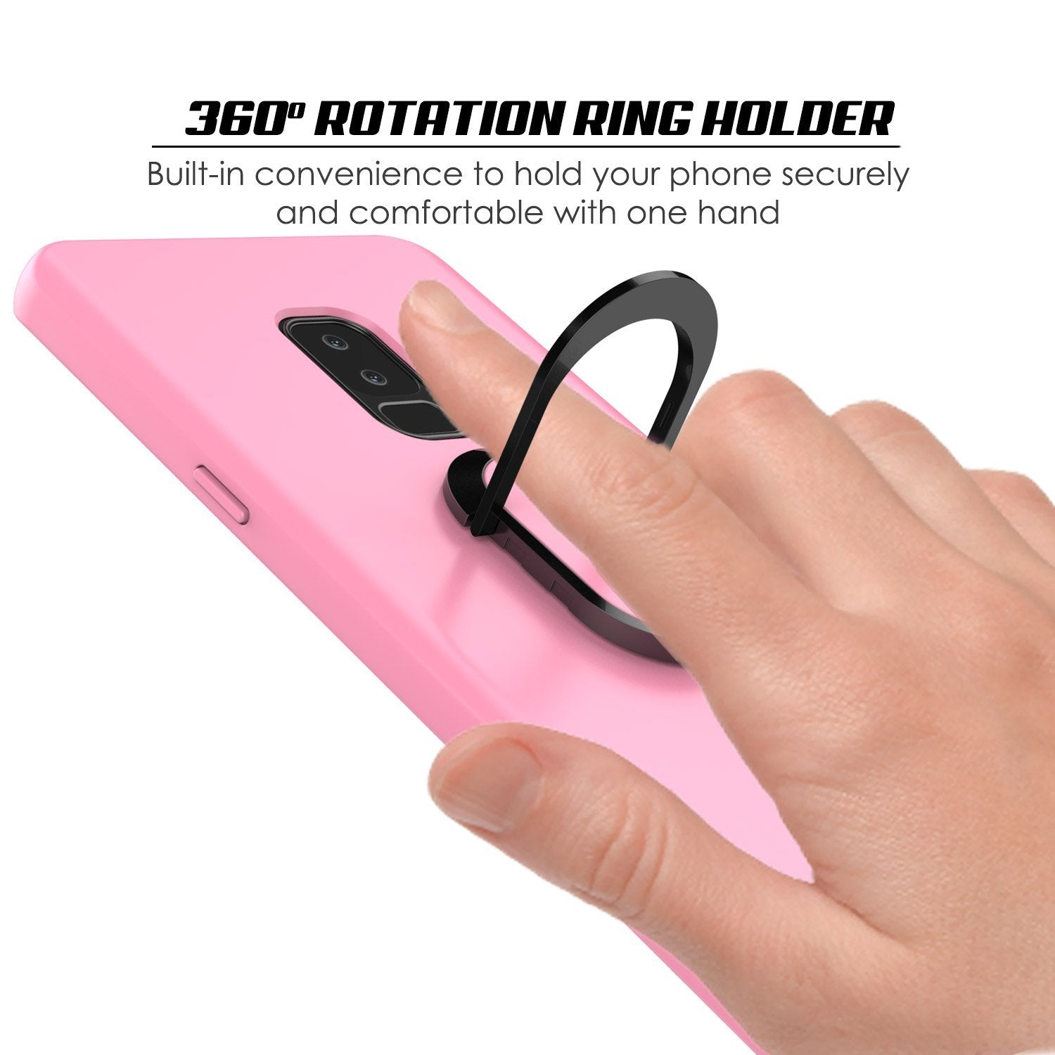 Galaxy S9 Plus, Punkcase Magnetix Protective TPU Cover W/ Kickstand, Sceen Protector[Pink]