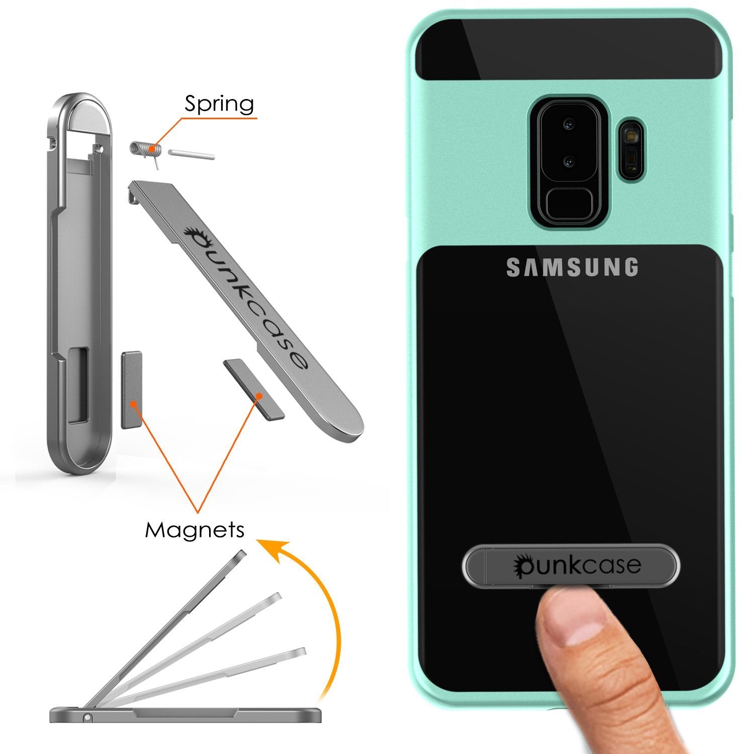 Galaxy S9+ Plus Case Punkcase Lucid 3.0 Series [Slim Fit] Teal Armor Cover