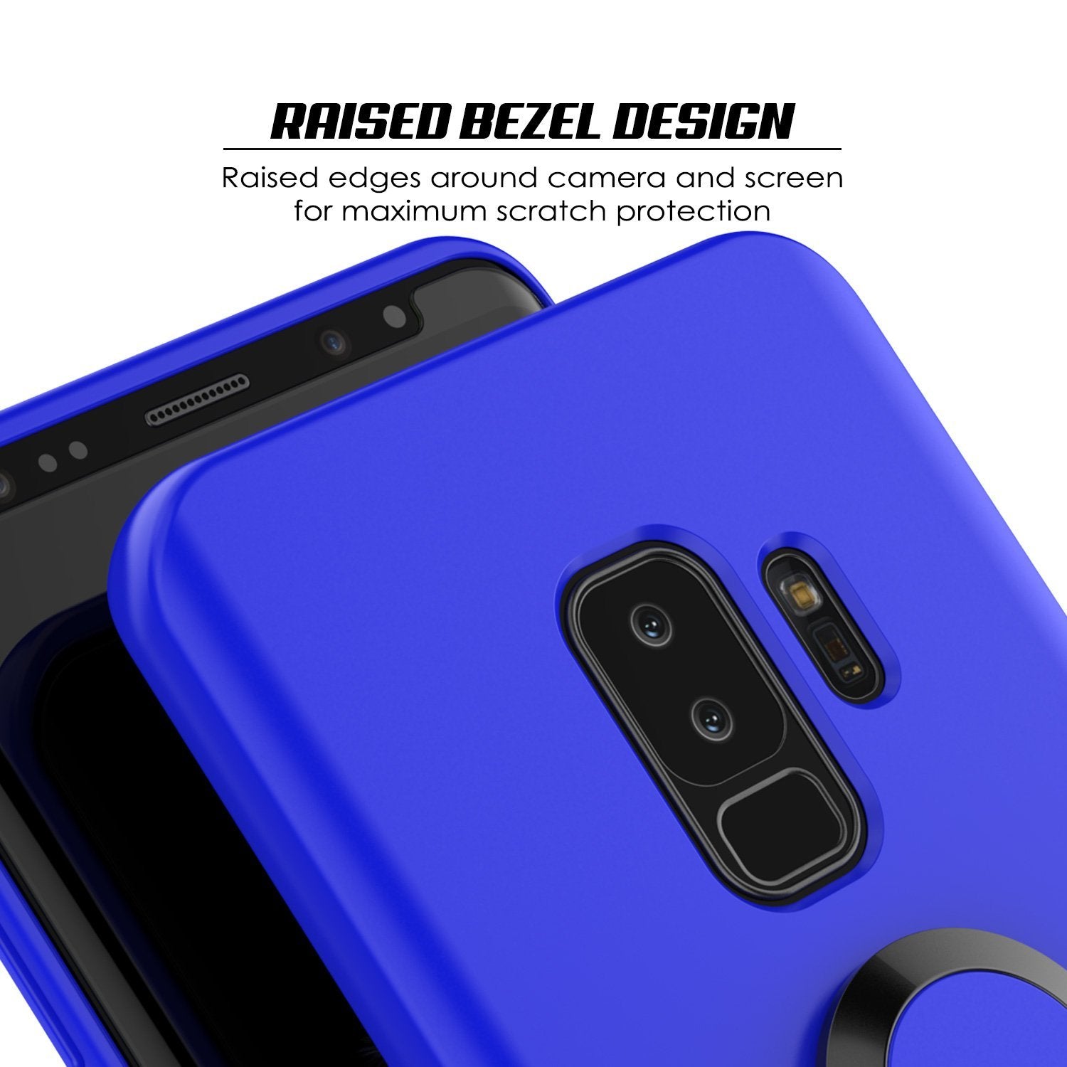 Galaxy S9 Plus, Punkcase Magnetix Protective TPU Cover W/ Kickstand, Sceen Protector[Blue]