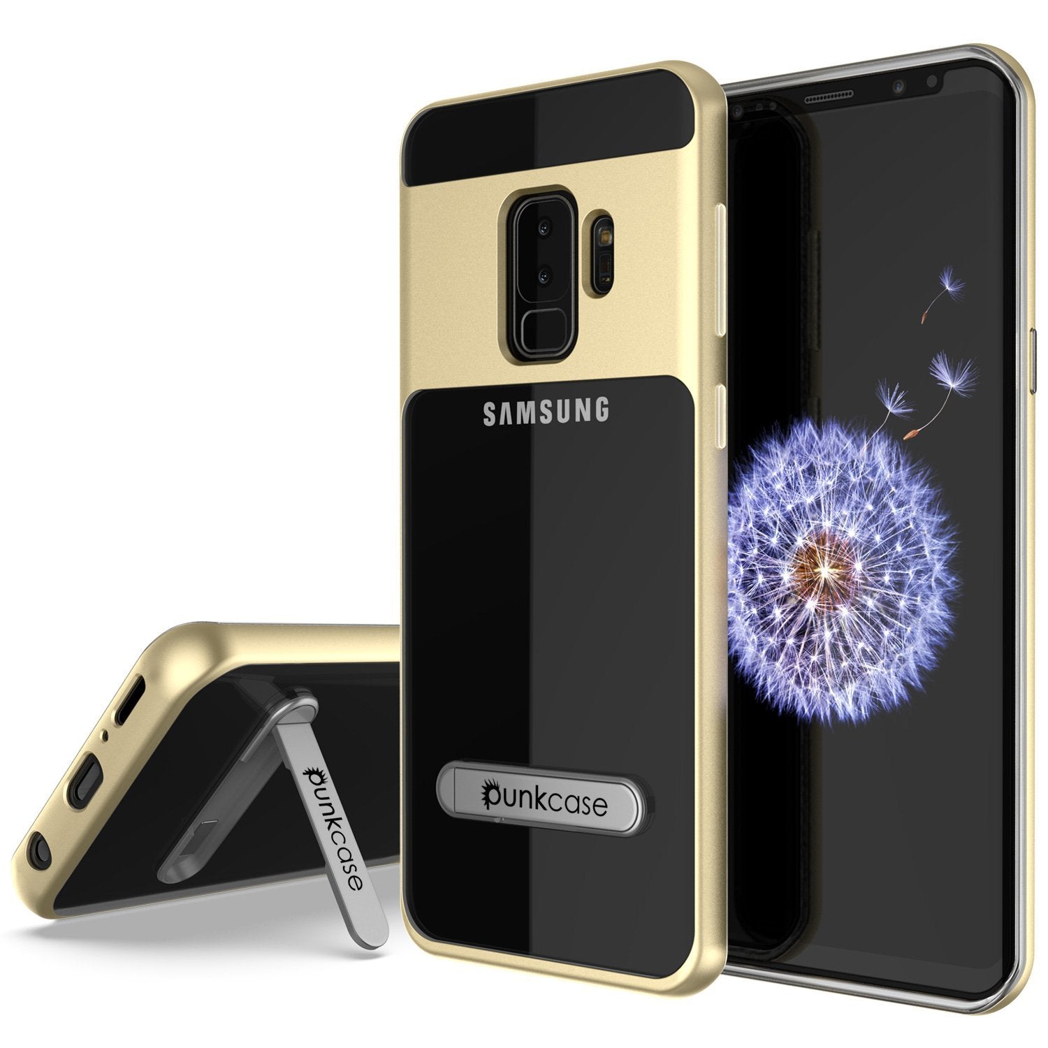 Galaxy S9+ Plus Case, PUNKcase [LUCID 3.0 Series] [Slim Fit] Armor Cover w/ Integrated Screen Protector [Gold]