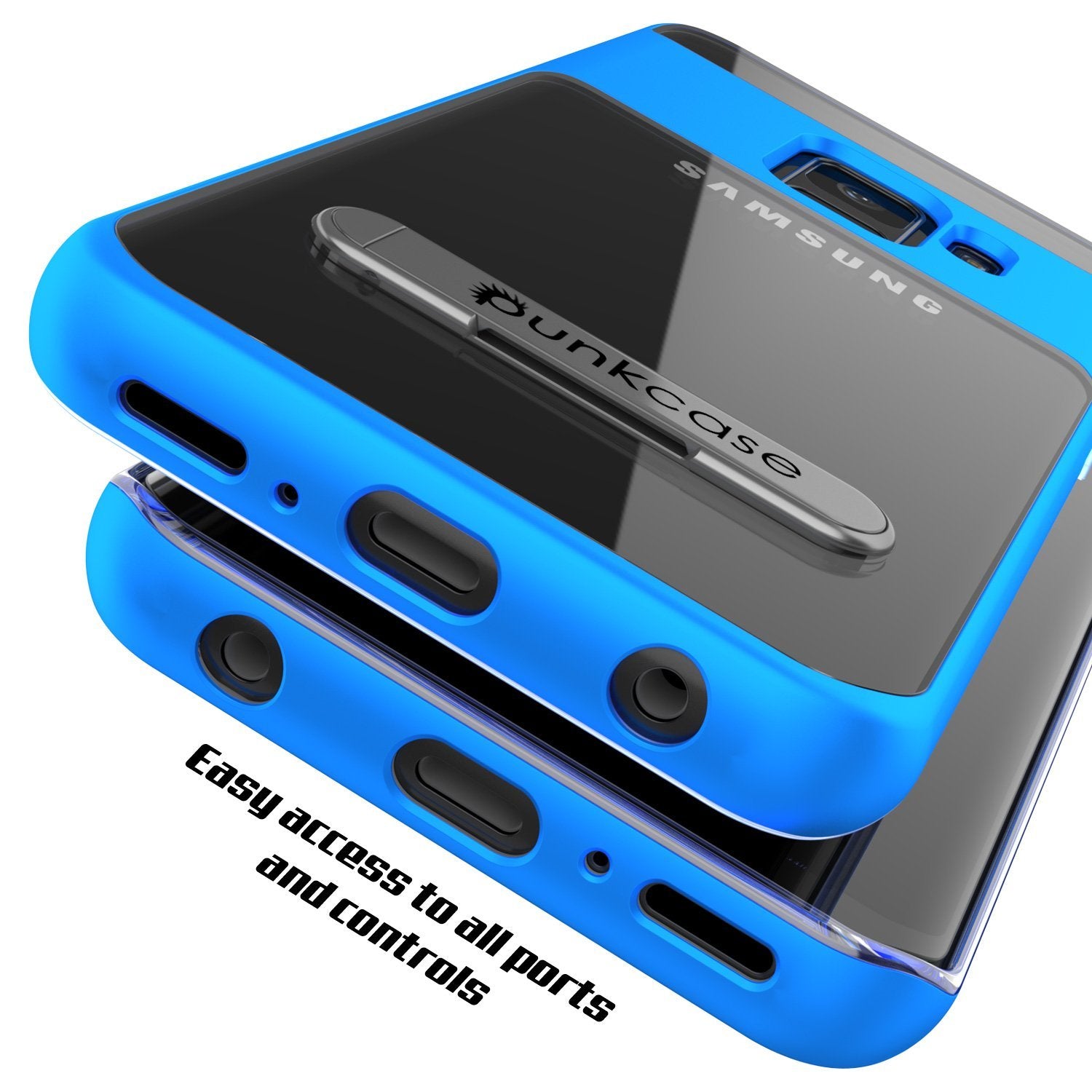 Galaxy S9 Case, PUNKcase [LUCID 3.0 Series] [Slim Fit] Armor Cover w/ Integrated Screen Protector [Blue]