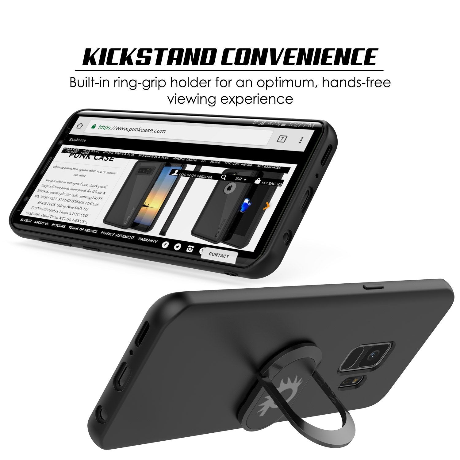 Galaxy S9 Case, Punkcase Magnetix Protective TPU Cover W/ Kickstand, Sceen Protector[Black]