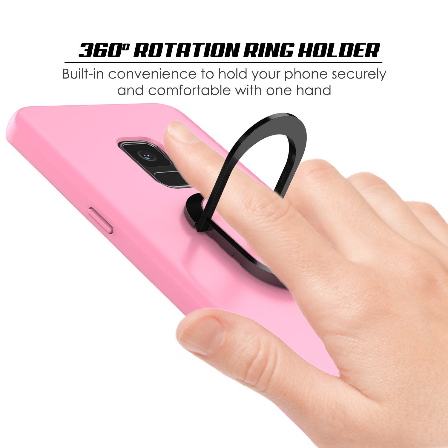 Galaxy S9 Case, Punkcase Magnetix Protective TPU Cover W/ Kickstand, Sceen Protector[Pink]