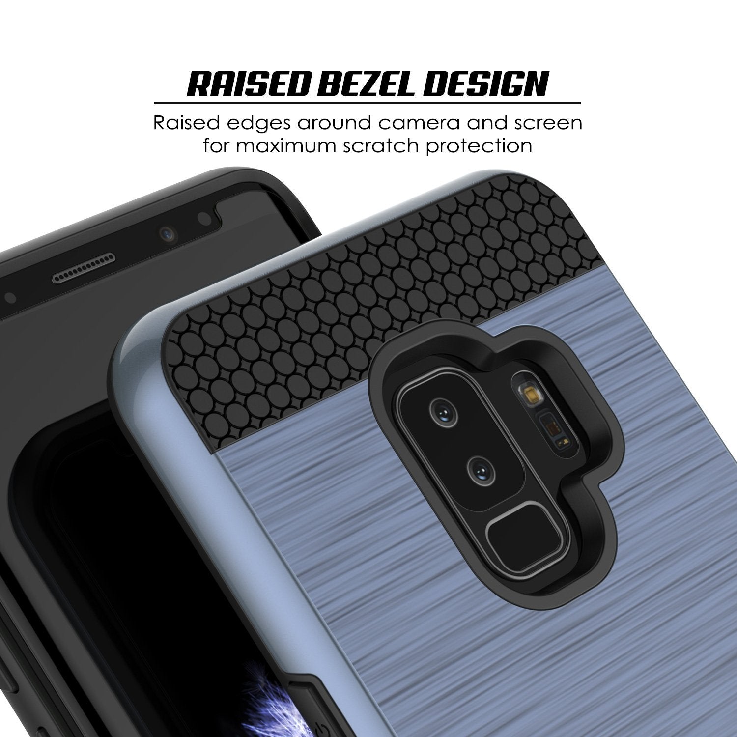 Galaxy S9 Plus Case, PUNKcase [SLOT Series] [Slim Fit] Dual-Layer Armor Navy Cover