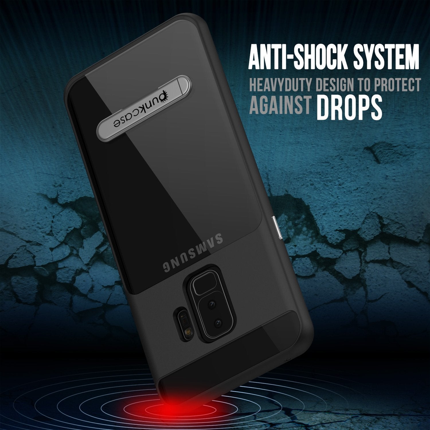 Galaxy S9+ Plus Case, PUNKcase [LUCID 3.0 Series] [Slim Fit] Armor Cover [Black]