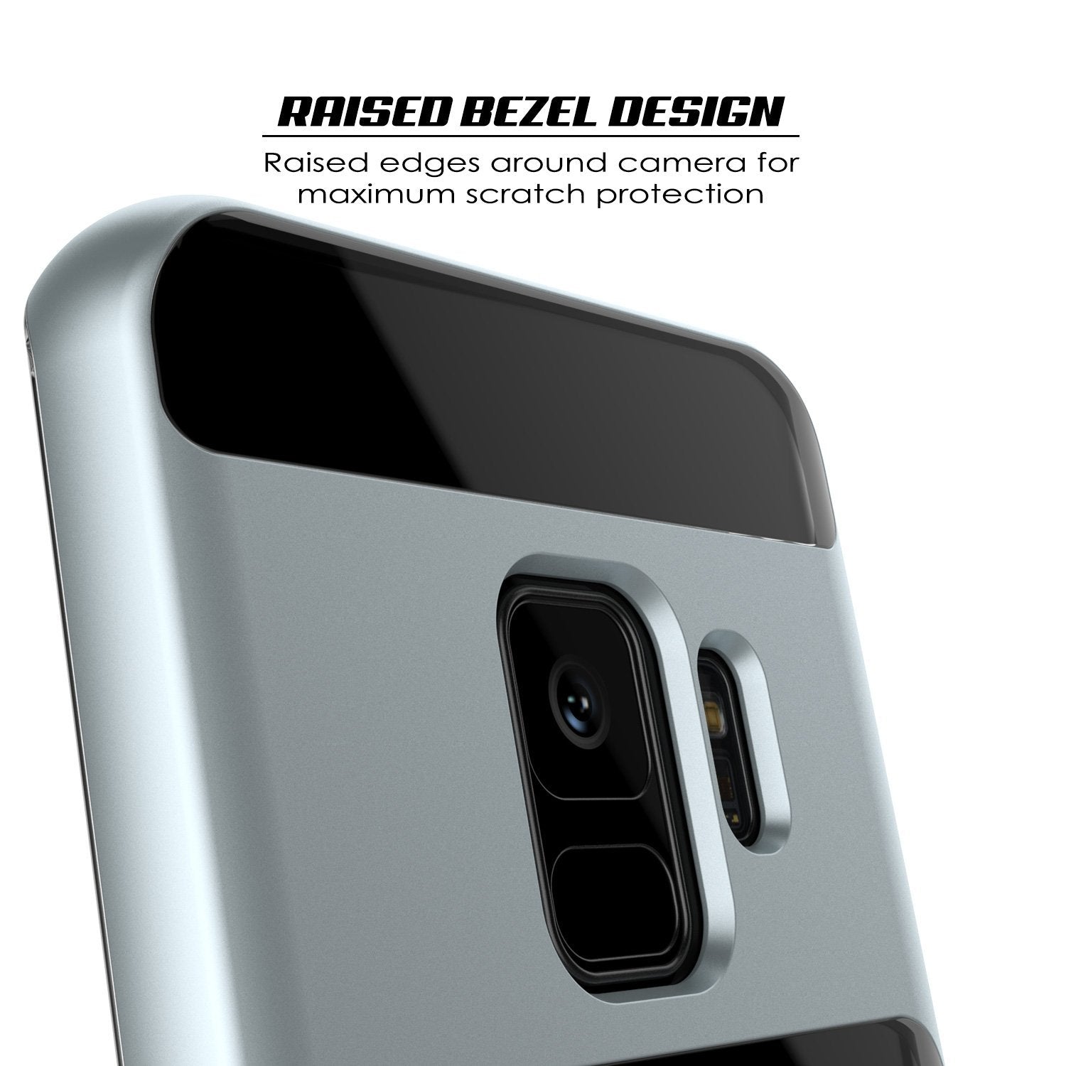 Galaxy S9 Case, PUNKcase [LUCID 3.0 Series] [Slim Fit] Armor Cover w/ Integrated Screen Protector [Silver]