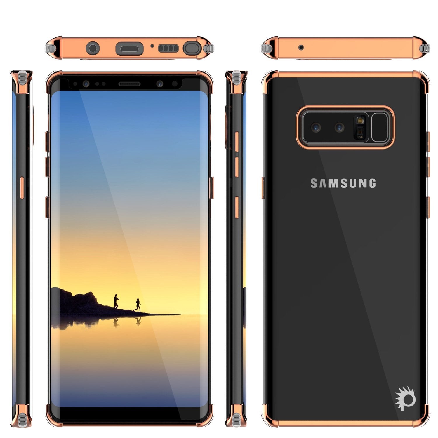 Galaxy Note 8 Anti-shock & Screen Protective Slim Case [Rose Gold]