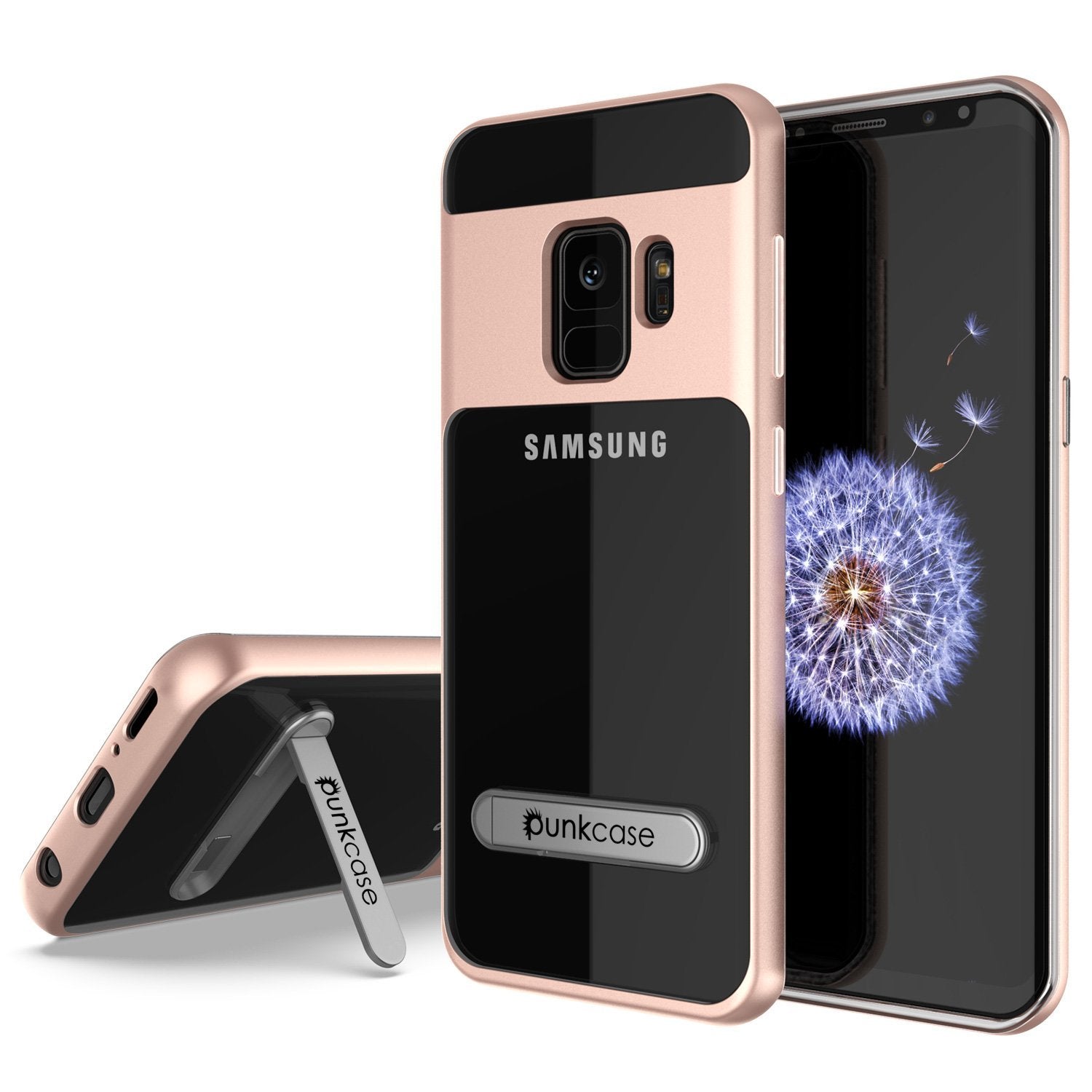 Galaxy S9 Case, PUNKcase [LUCID 3.0 Series] [Slim Fit] Armor Cover w/ Integrated Screen Protector [Rose Gold]