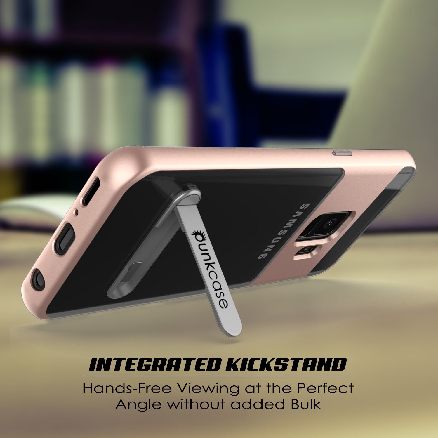 Galaxy S9 Case, PUNKcase [LUCID 3.0 Series] [Slim Fit] Armor Cover w/ Integrated Screen Protector [Rose Gold]