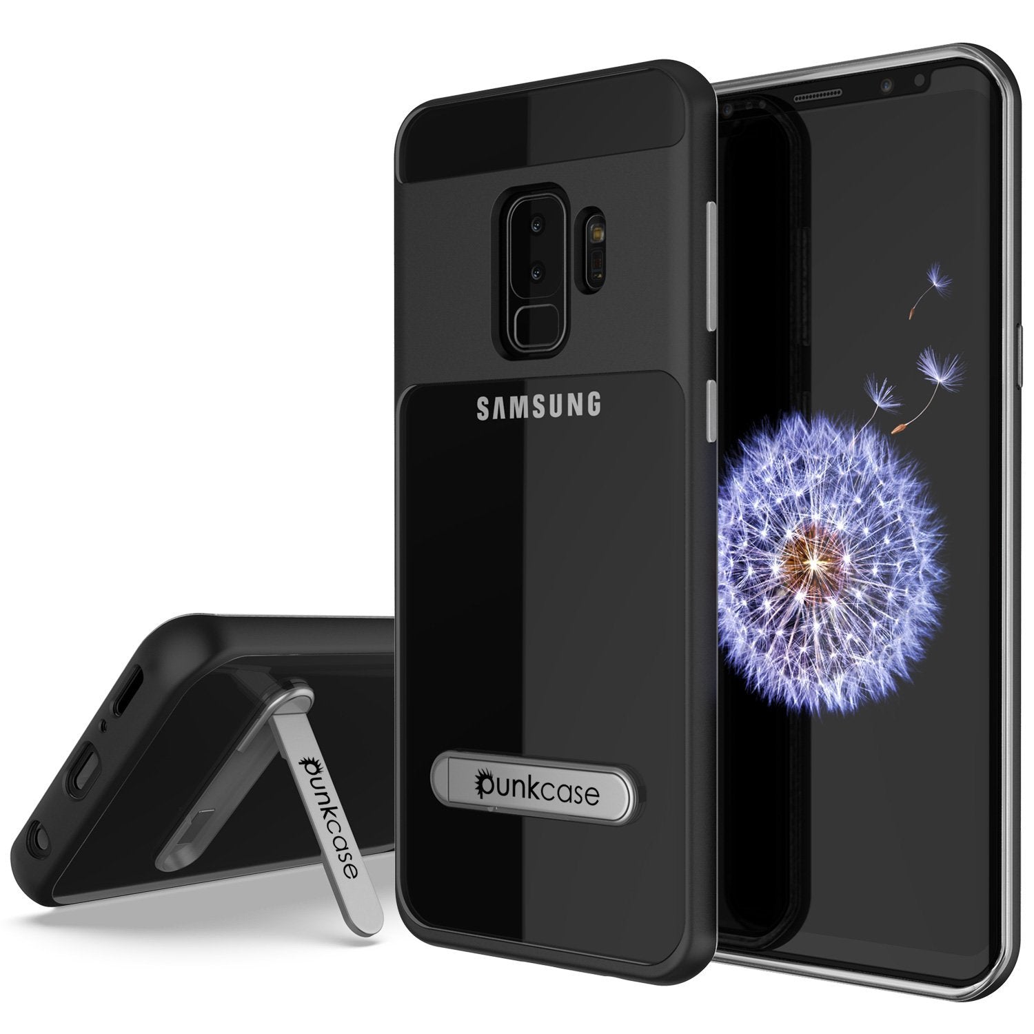 Galaxy S9+ Plus Case, PUNKcase [LUCID 3.0 Series] [Slim Fit] Armor Cover [Black]