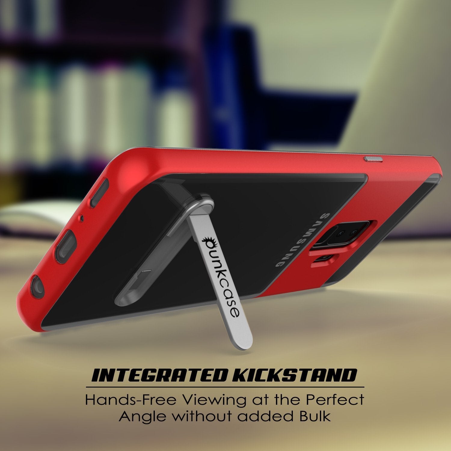 Galaxy S9+ Plus Case Punkcase Lucid 3.0 Series [Slim Fit] Red Armor Cover