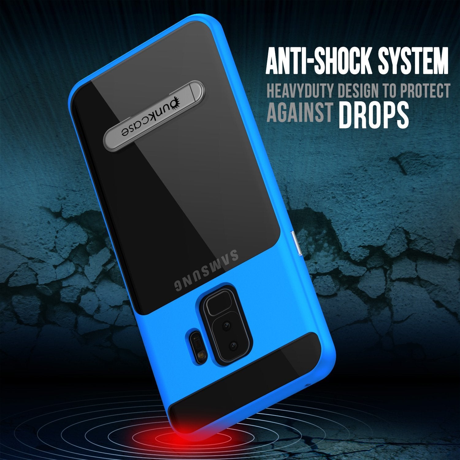 Galaxy S9+ Plus Case, PUNKcase [LUCID 3.0 Series] [Slim Fit] Armor Cover w/ Integrated Screen Protector [Blue]