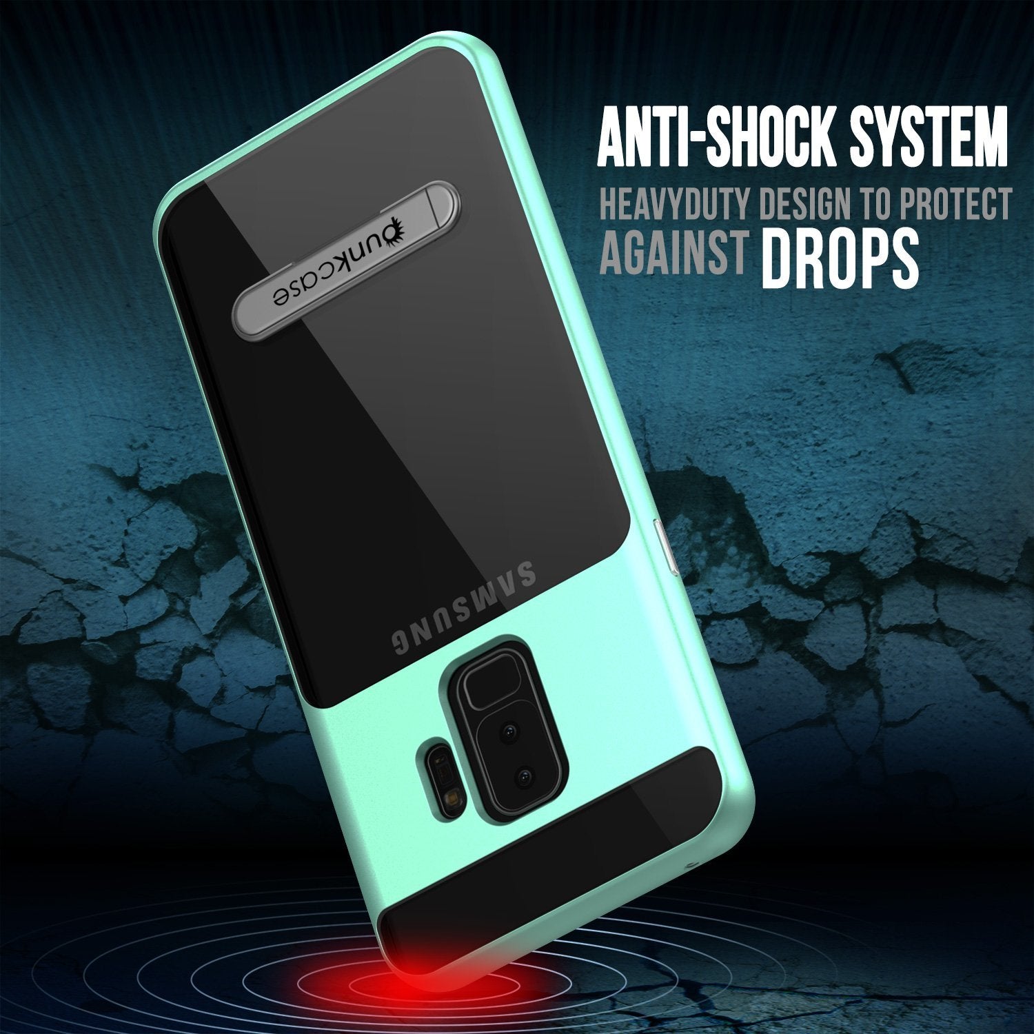 Galaxy S9+ Plus Case Punkcase Lucid 3.0 Series [Slim Fit] Teal Armor Cover