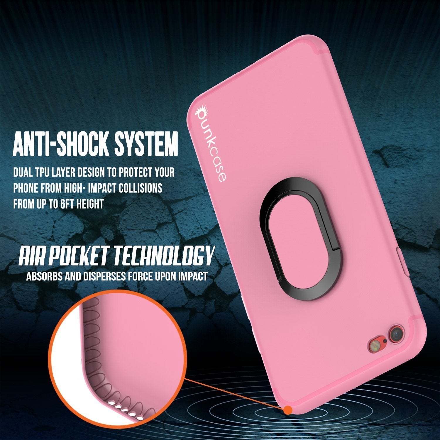 iPhone SE (4.7") Case, Punkcase Magnetix Protective TPU Cover W/ Kickstand, Tempered Glass Screen Protector [pink]