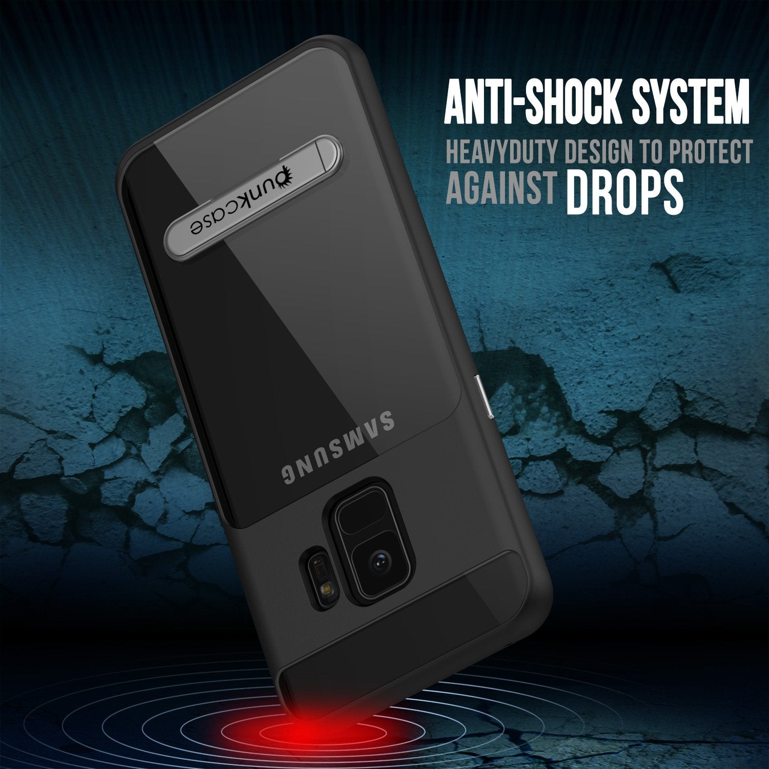 Galaxy S9 Case, PUNKcase [LUCID 3.0 Series] [Slim Fit] [Clear Back] Armor Cover w/ Integrated Screen Protector