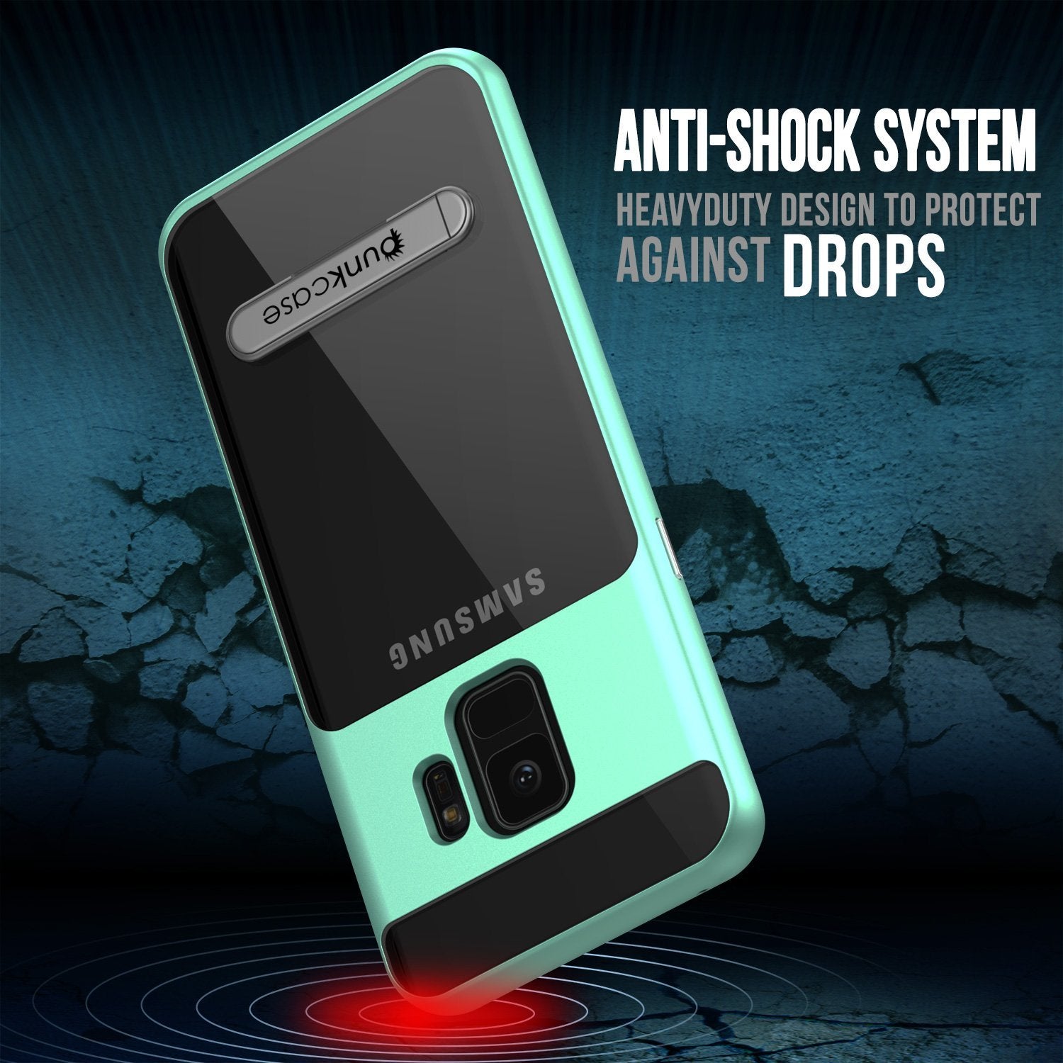 Galaxy S9 Case, PUNKcase [LUCID 3.0 Series] [Slim Fit] Armor Cover w/ Integrated Screen Protector [Teal]