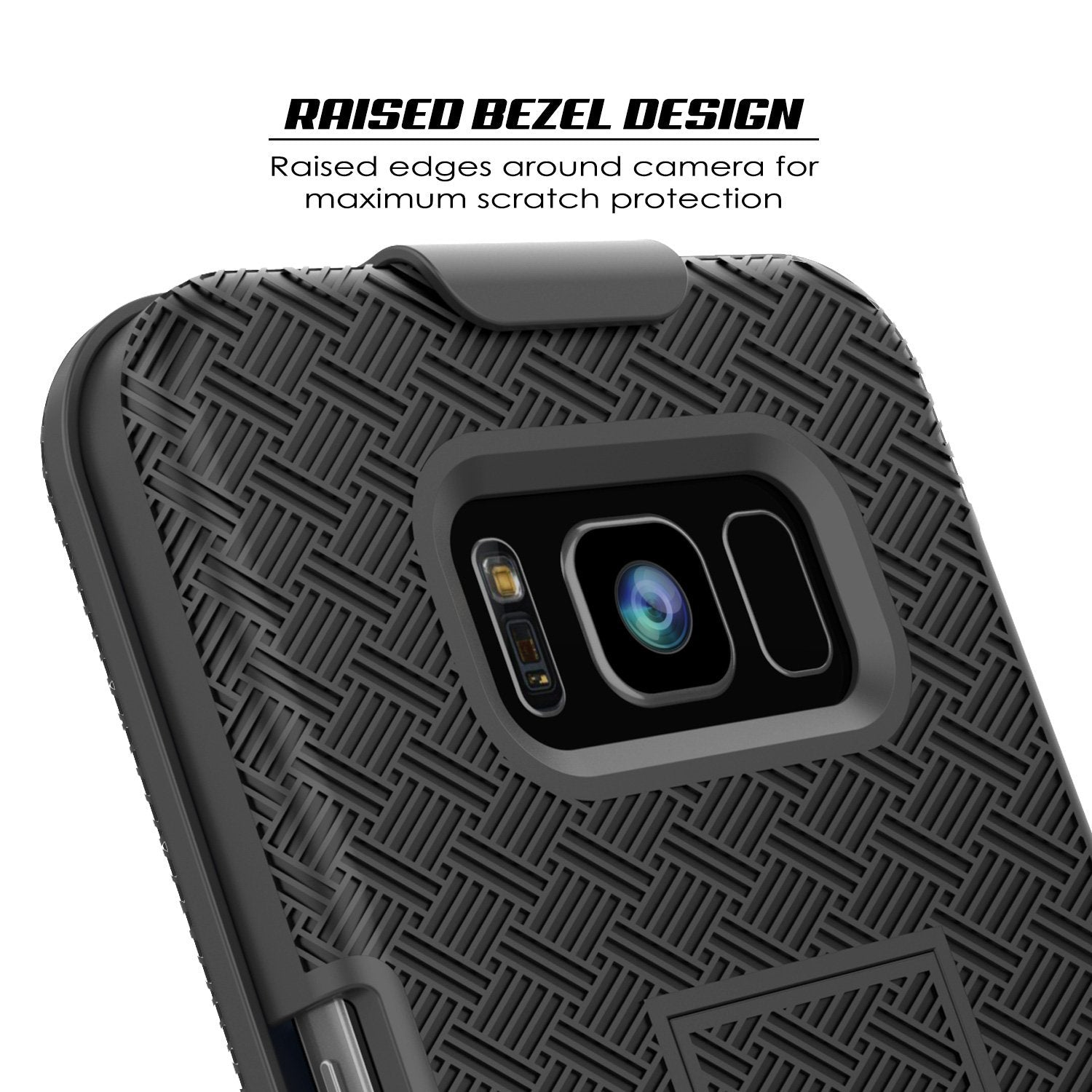 Punkcase Galaxy S8 Case, With PunkShield Glass Screen Protector, Holster Belt Clip