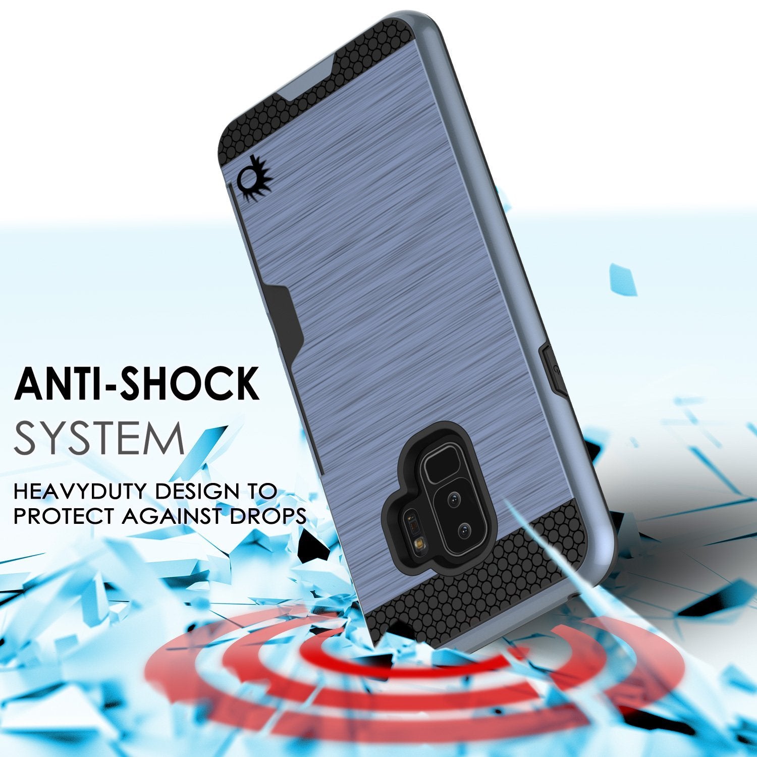 Galaxy S9 Plus Case, PUNKcase [SLOT Series] [Slim Fit] Dual-Layer Armor Navy Cover