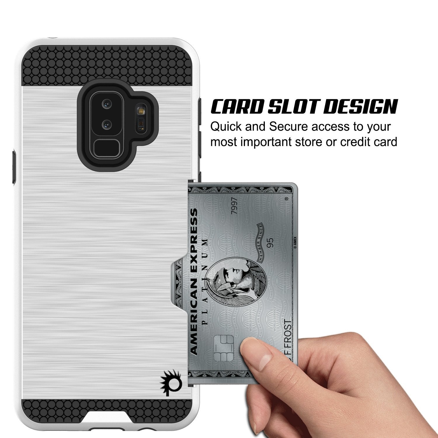 Galaxy S9 Plus Case, PUNKcase [SLOT Series] [Slim Fit] Dual-Layer Armor Cover
