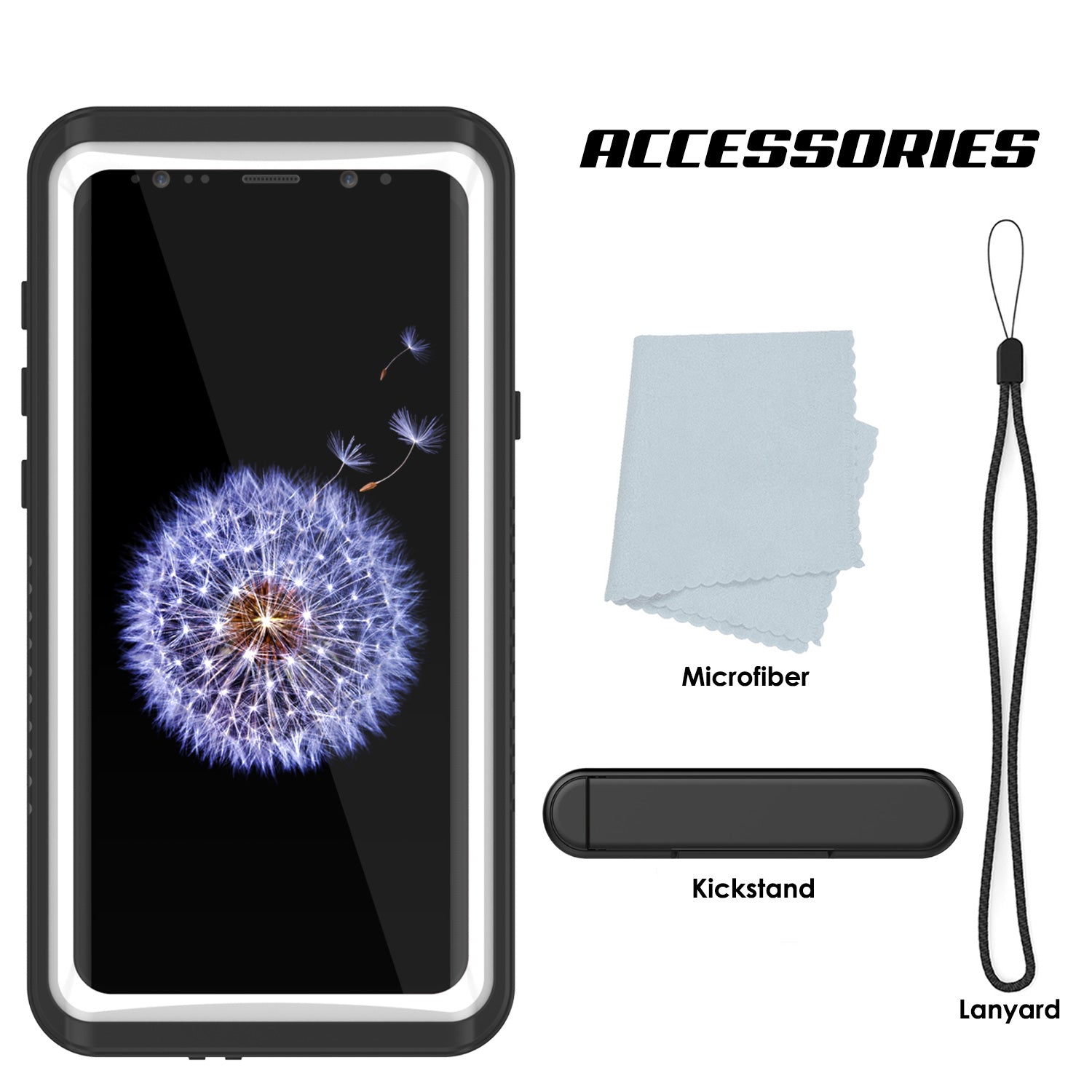 Galaxy S9 PLUS Waterproof Case, Punkcase [Extreme Series] [Slim Fit]  Armor Cover [White]