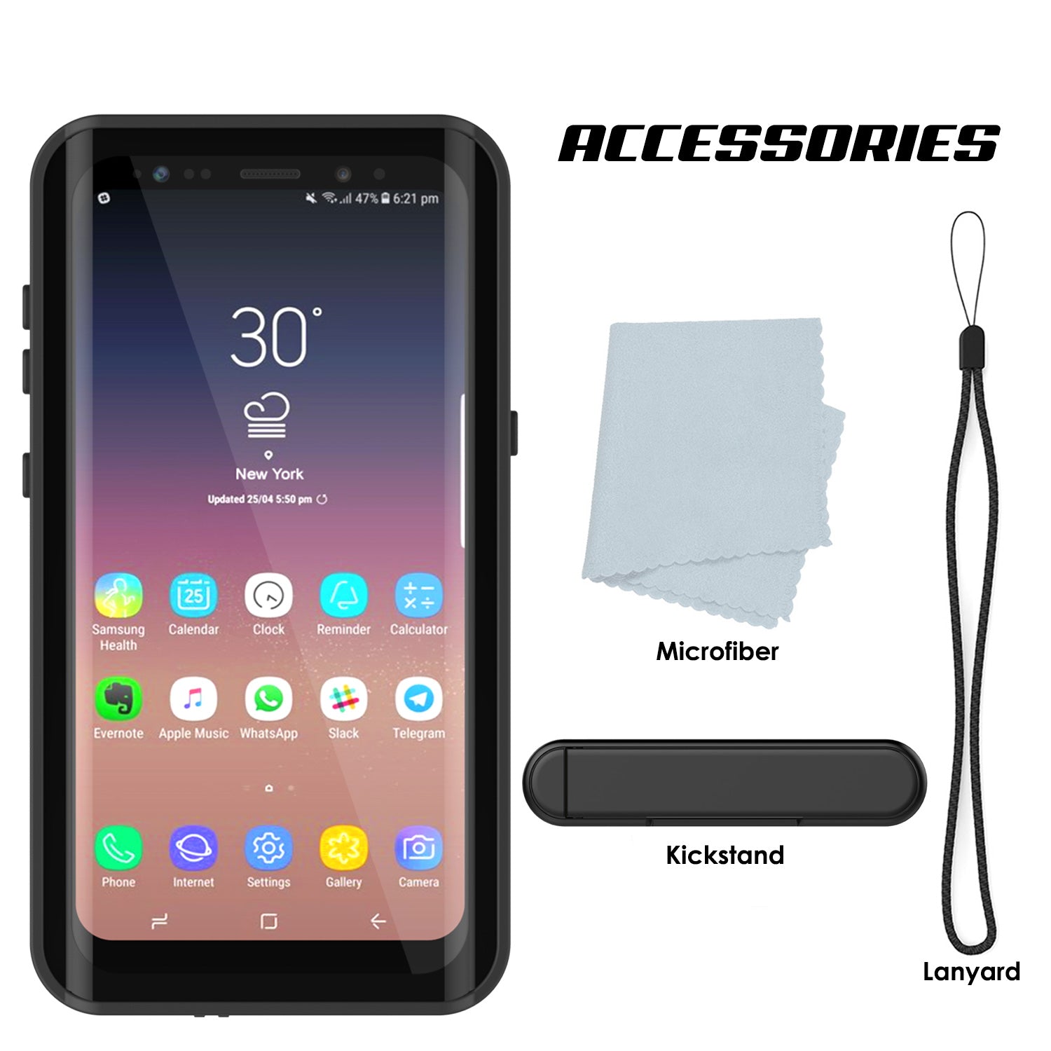 Galaxy S9 Plus Waterproof Case PunkCase StudStar Clear Thin 6.6ft Underwater IP68 Shock/Snow Proof