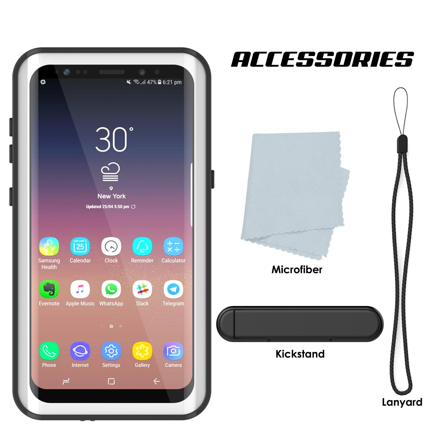 Galaxy S9 Plus Waterproof Case, Punkcase StudStar White Thin 6.6ft Underwater IP68 Shock/Snow Proof