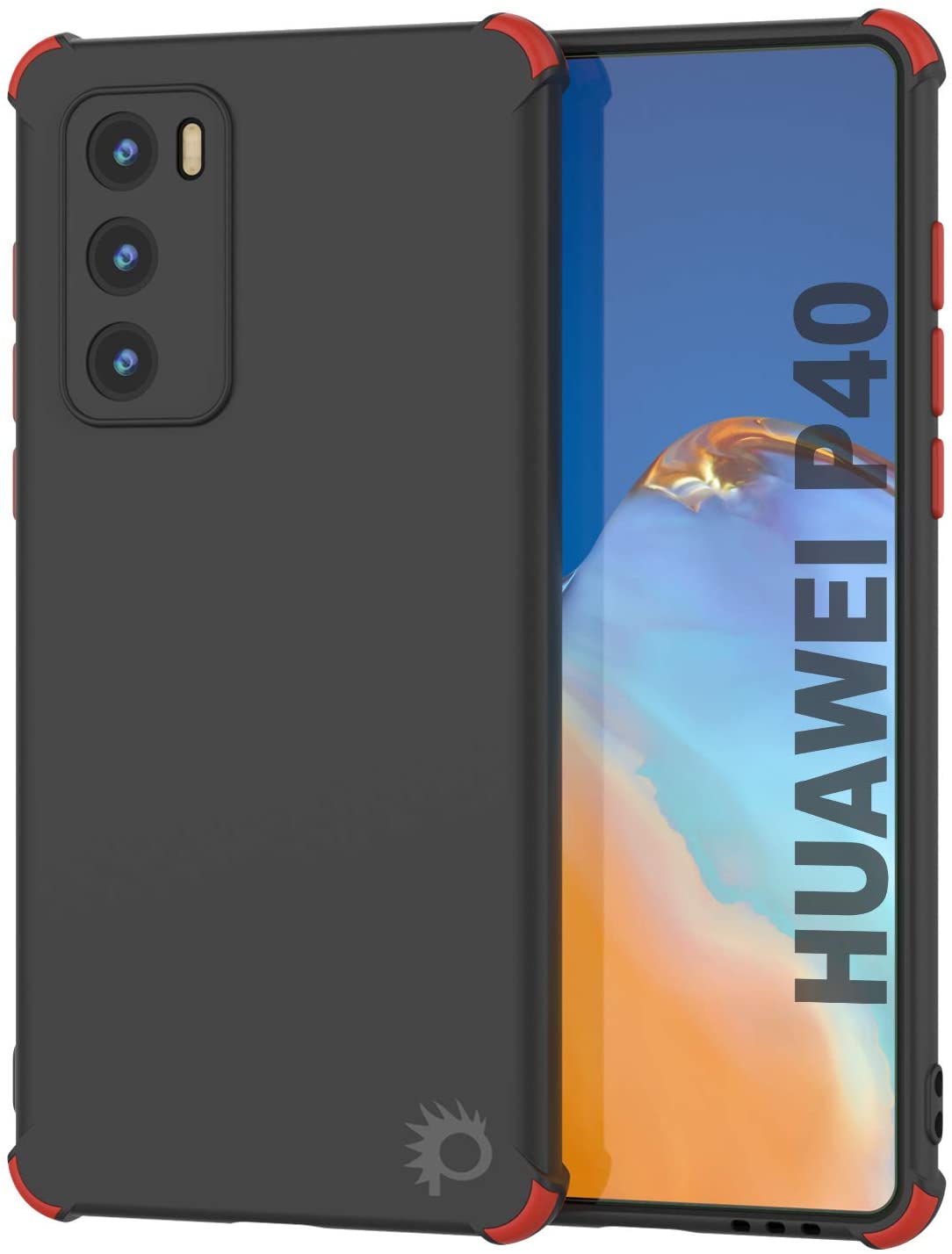 Punkcase Protective & Lightweight TPU Case [Sunshine Series] for Huawei P40 [Black]