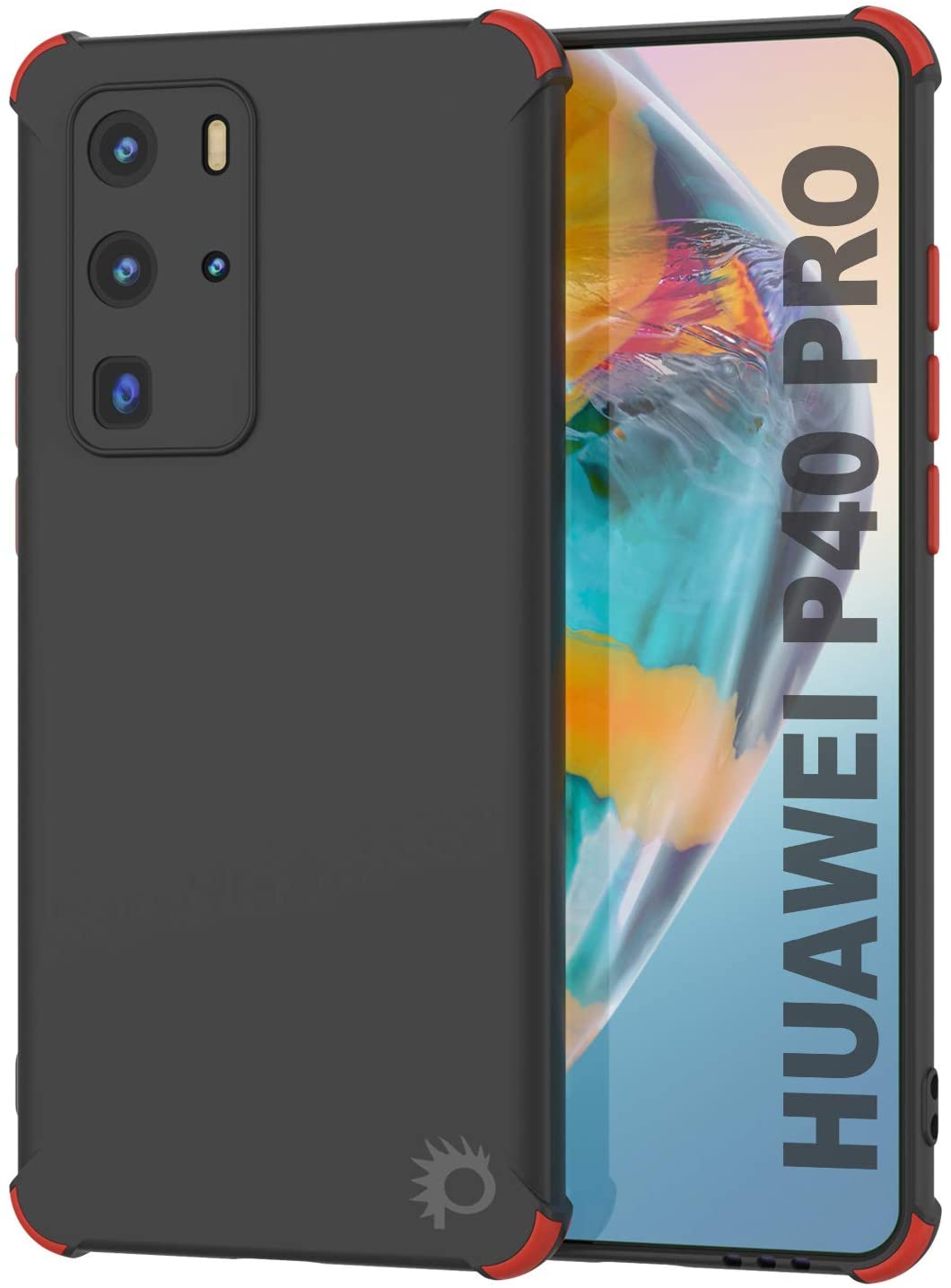 Punkcase Protective & Lightweight TPU Case [Sunshine Series] for Huawei P40 Pro [Black]