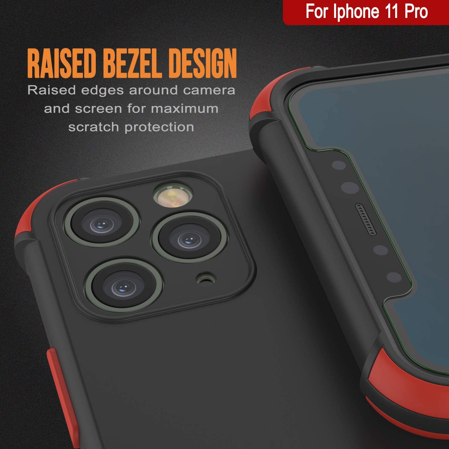 Punkcase Protective & Lightweight TPU Case [Sunshine Series] for iPhone 11 Pro [Black]