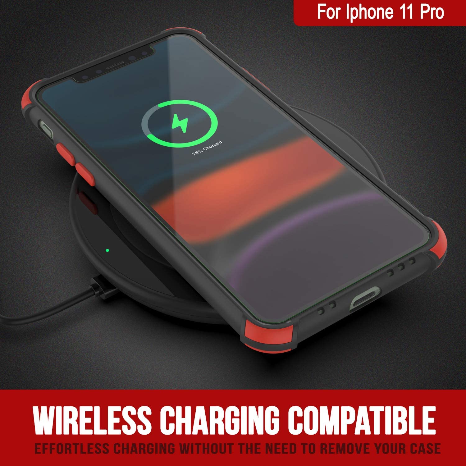 Punkcase Protective & Lightweight TPU Case [Sunshine Series] for iPhone 11 Pro [Black]