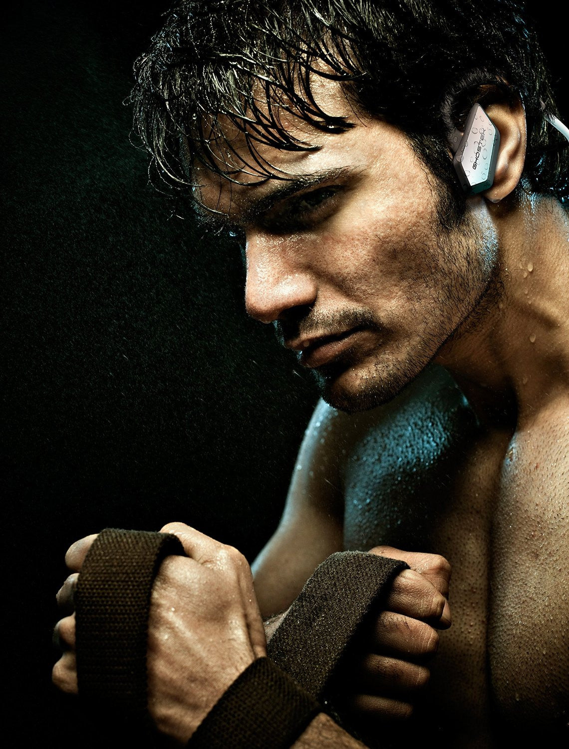 Headphones Bluetooth, Ghostek Earblades Red Sweatproof Bluetooth 4.1 Headphones Water Resistant