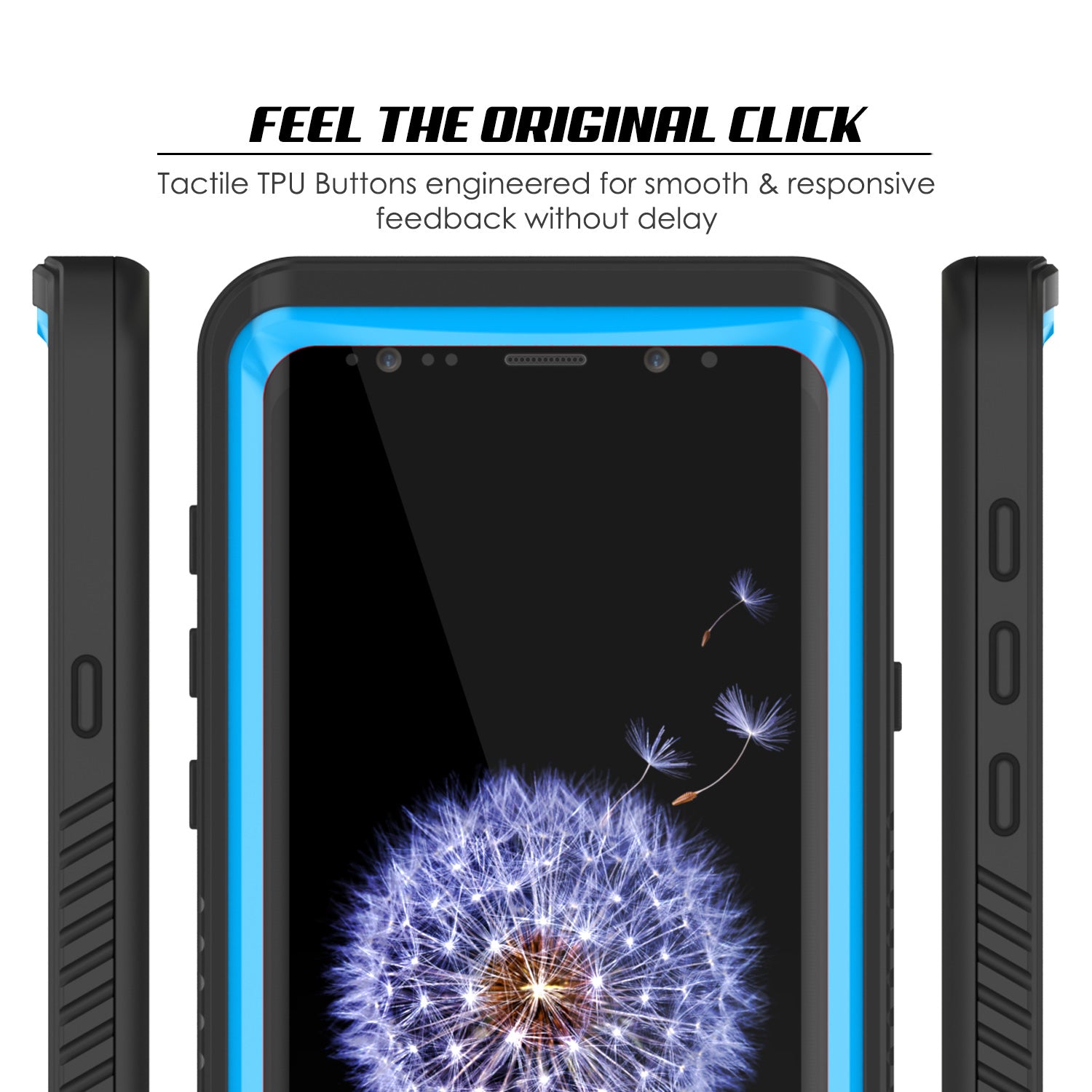 Galaxy S9 PLUS Waterproof Case, Punkcase [Extreme Series] Armor Cover [Light Blue]