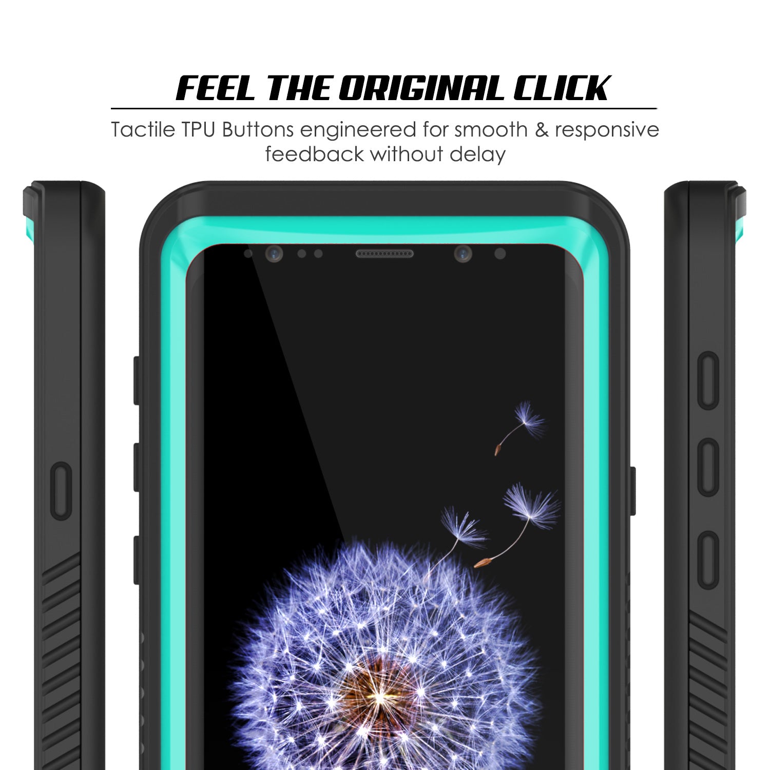 Galaxy S9 Waterproof Case, Punkcase [Extreme Series] [Slim Fit] Armor Cover [Teal]