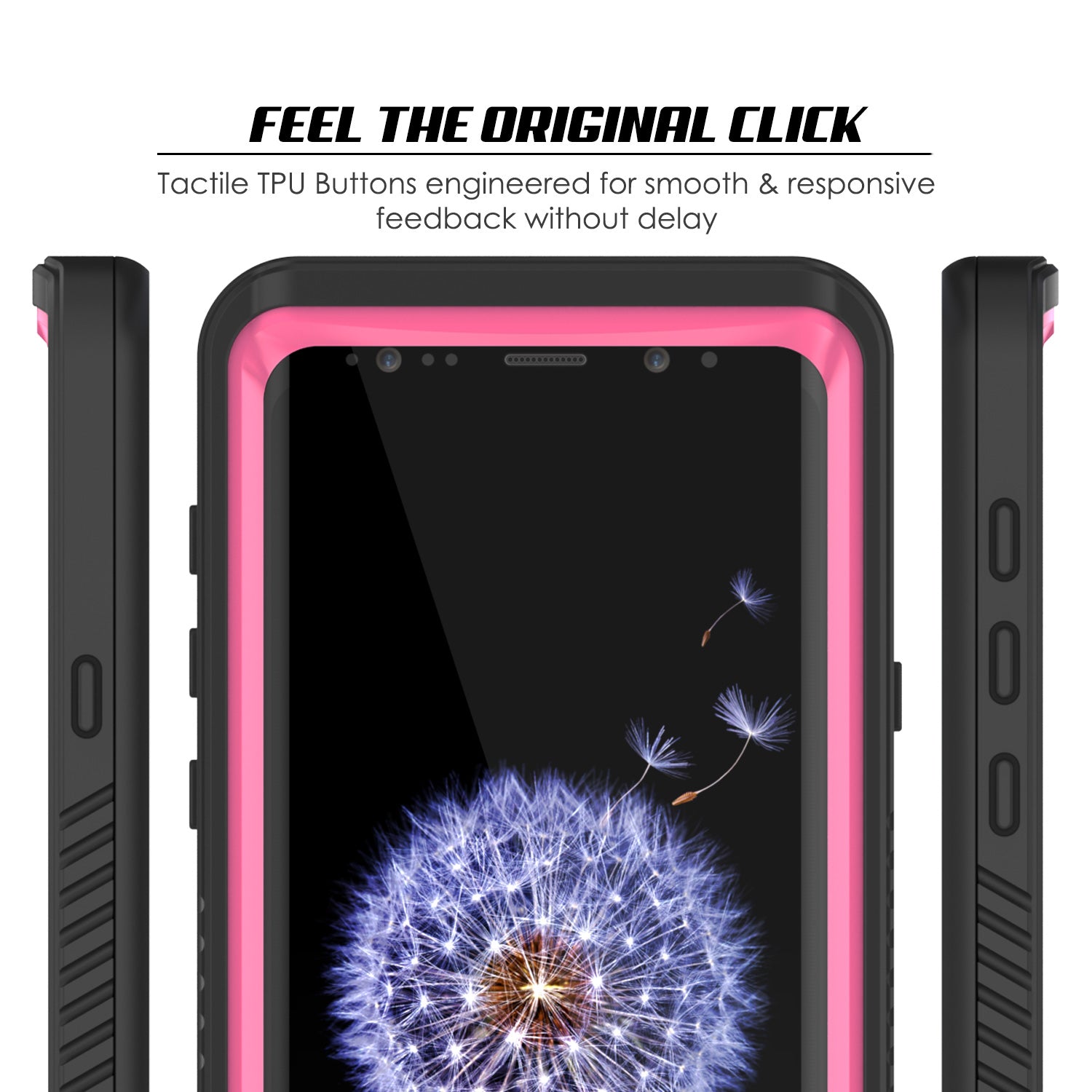 Galaxy S9 PLUS Waterproof Case, Punkcase [Extreme Series] [Slim Fit] Armor Cover [Pink]