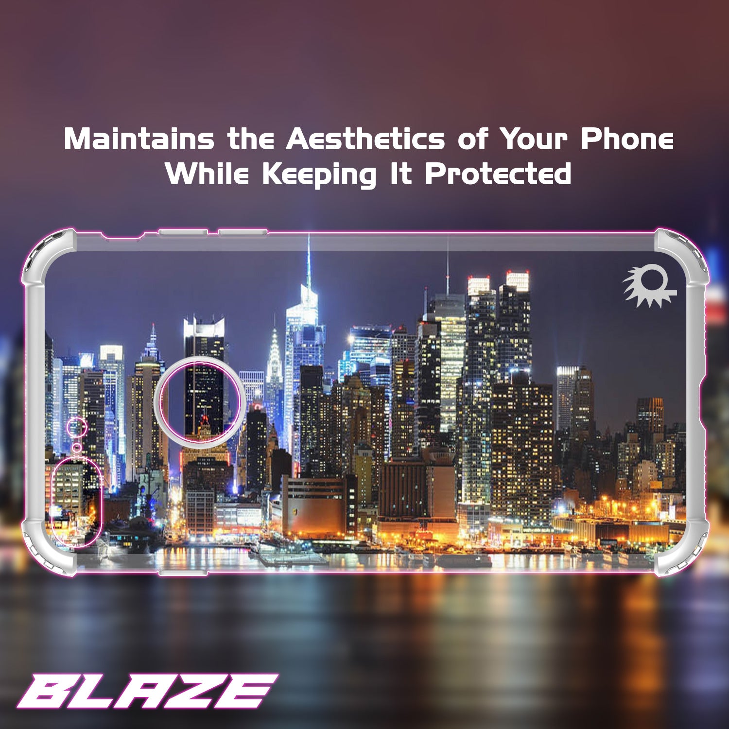 iPhone 8 PLUS Case, Punkcase BLAZE Silver Series Protective Cover W/ PunkShield Screen Protector