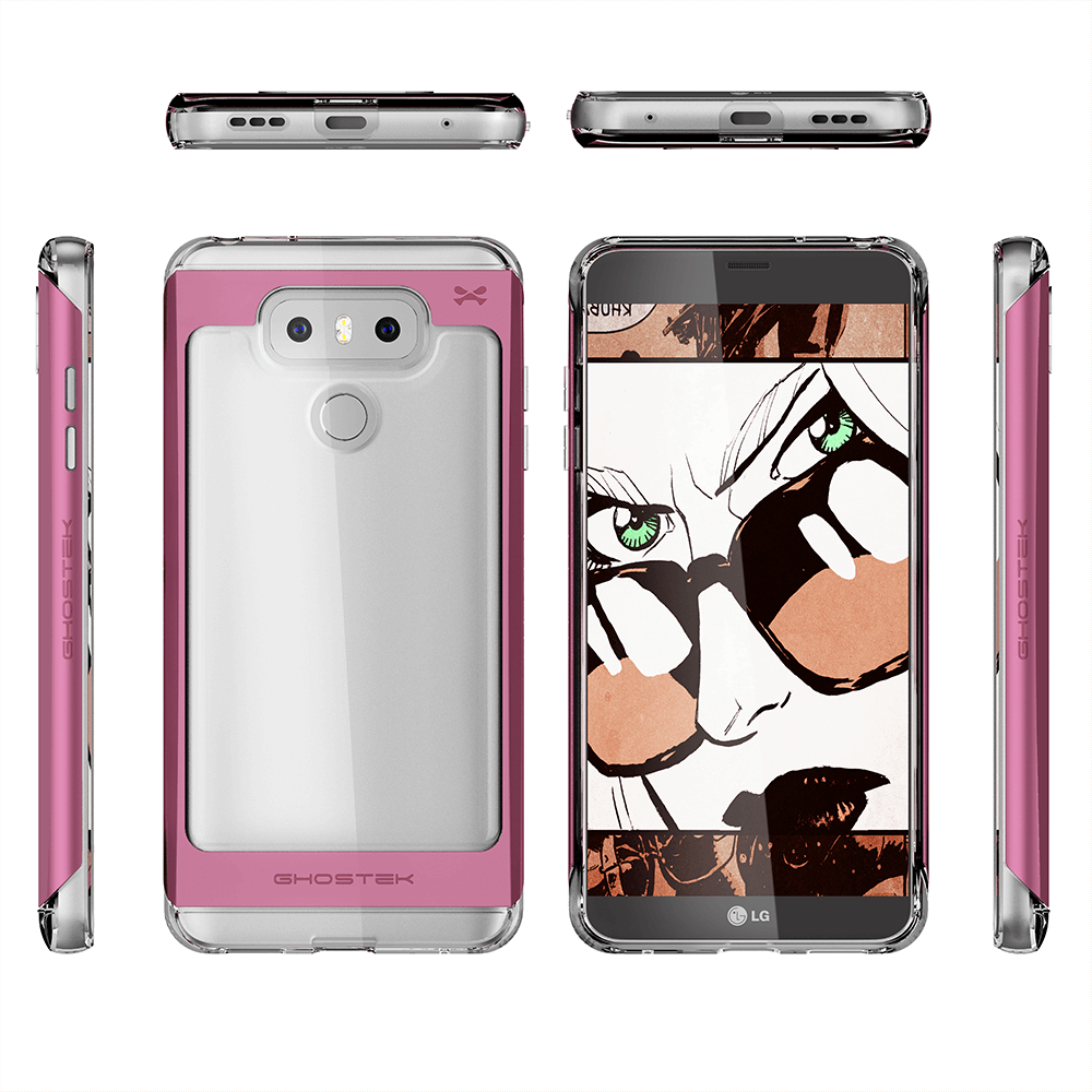LG G6 Case, Ghostek Pink 2.0 Pink Series w/ ExplosionProof Screen Protector | Aluminum Frame