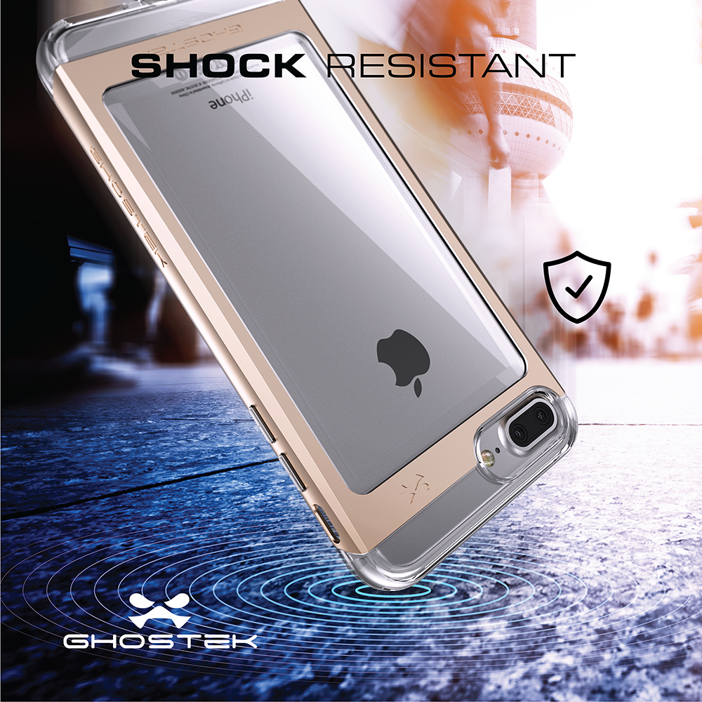 iPhone 8+ Plus Case, Ghostek® Cloak 2.0 Black w/ ExplosionProof Screen Protector | Aluminum Frame