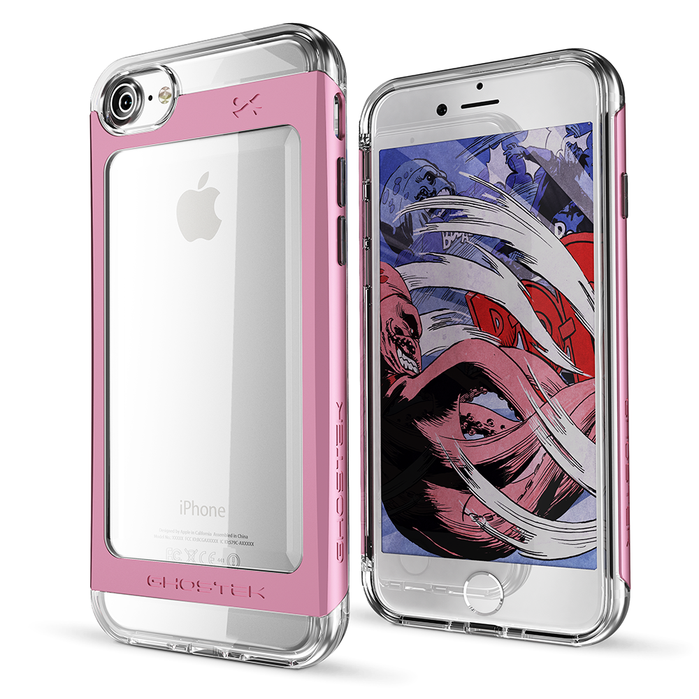 iPhone 7 Case, Ghostek  Cloak 2.0 Pink Series w/ ExplosionProof Screen Protector | Aluminum Frame