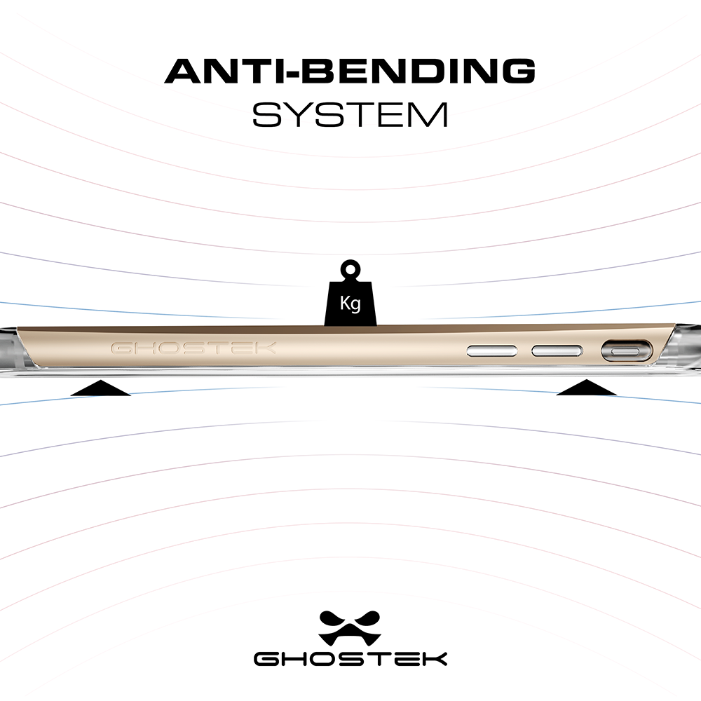 iPhone 8+ Plus Case, Ghostek® Cloak 2.0 Gold w/ Explosion-Proof Screen Protector | Aluminum Frame