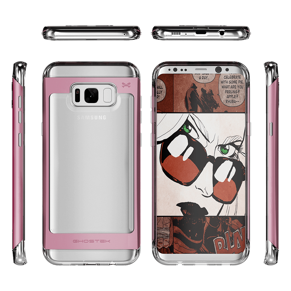 Galaxy S8 Case, Ghostek Pink 2.0 Pink Series w/ ExplosionProof Screen Protector | Aluminum Frame