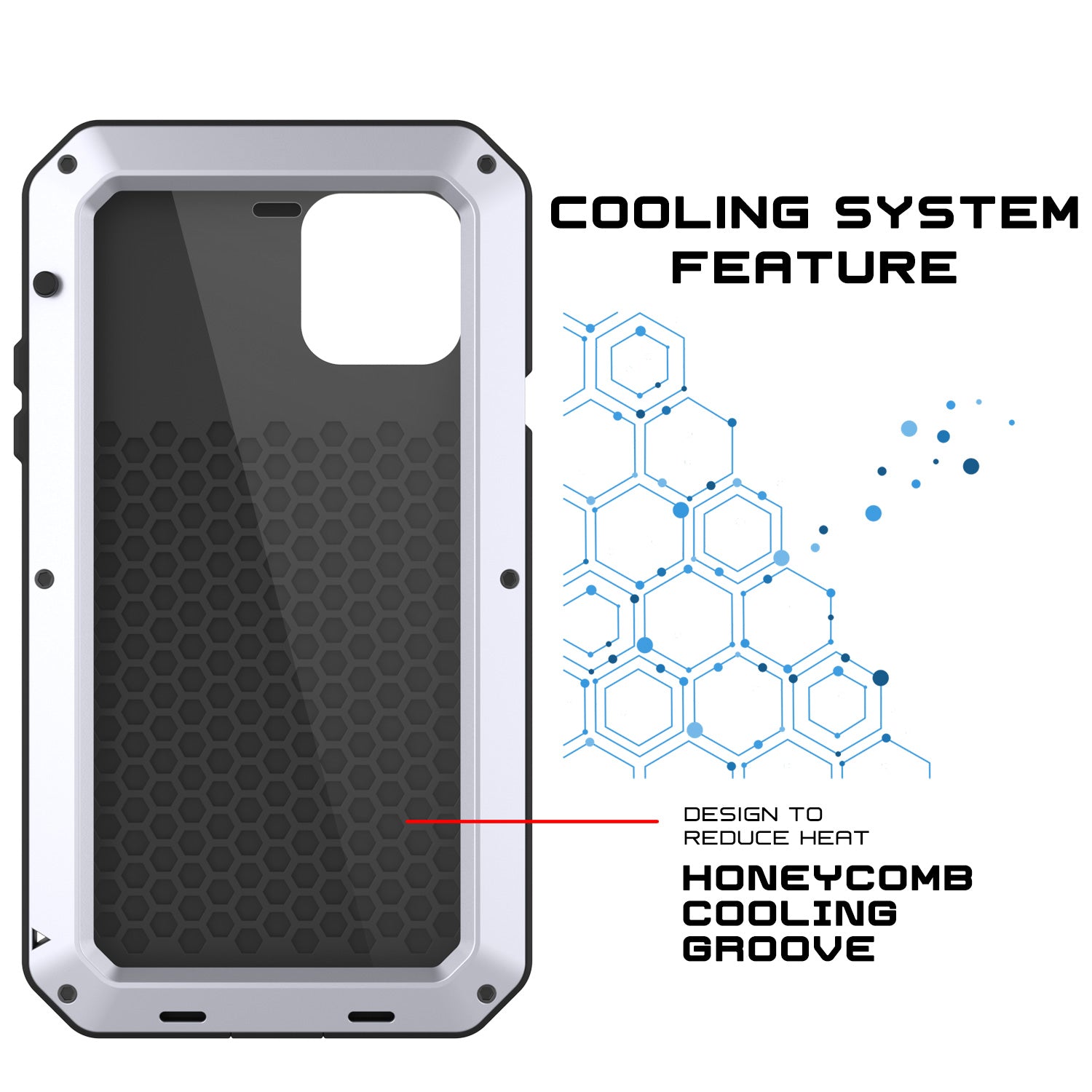 iPhone 11 Pro Max Metal Case, Heavy Duty Military Grade Armor Cover [shock proof] Full Body Hard [White]