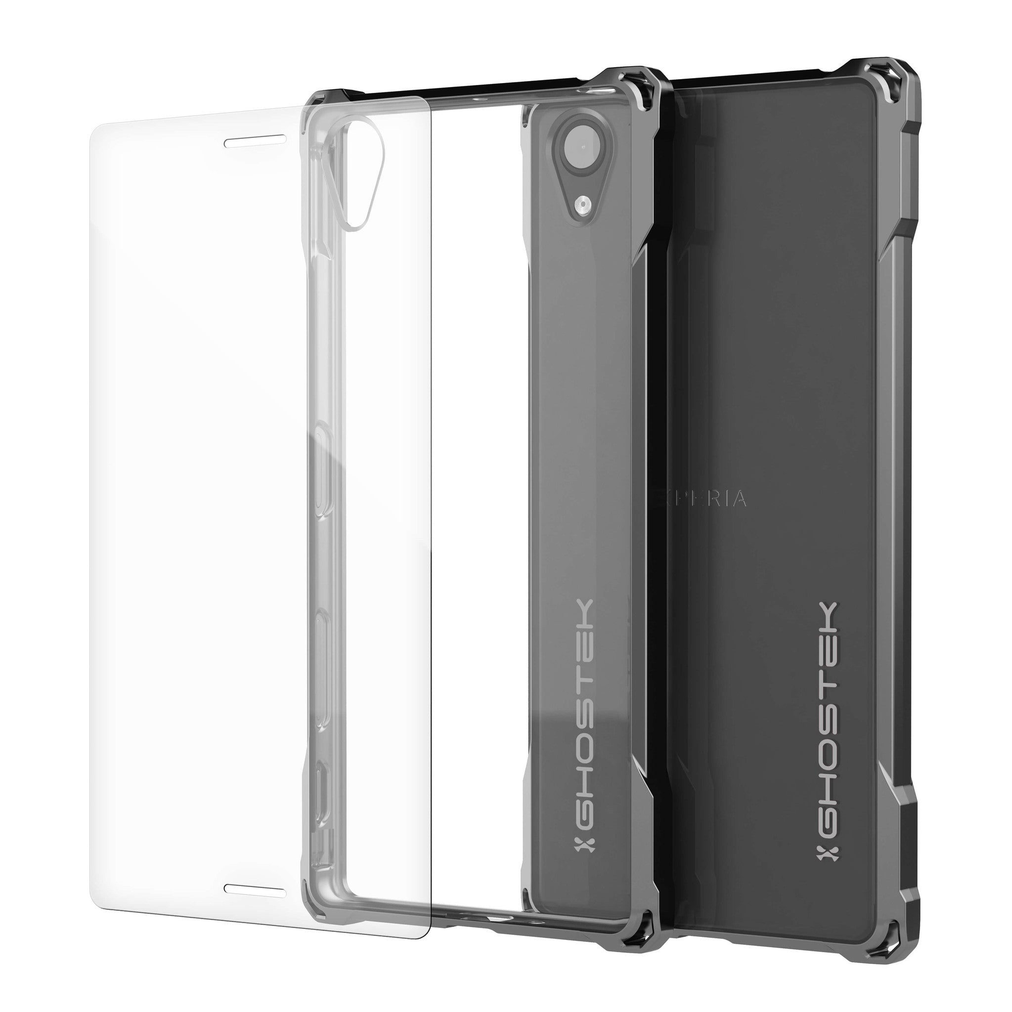 Xperia X Case, Ghostek Covert Dark Gray Series | Clear TPU | Warranty | Screen Protector | Ultra Fit