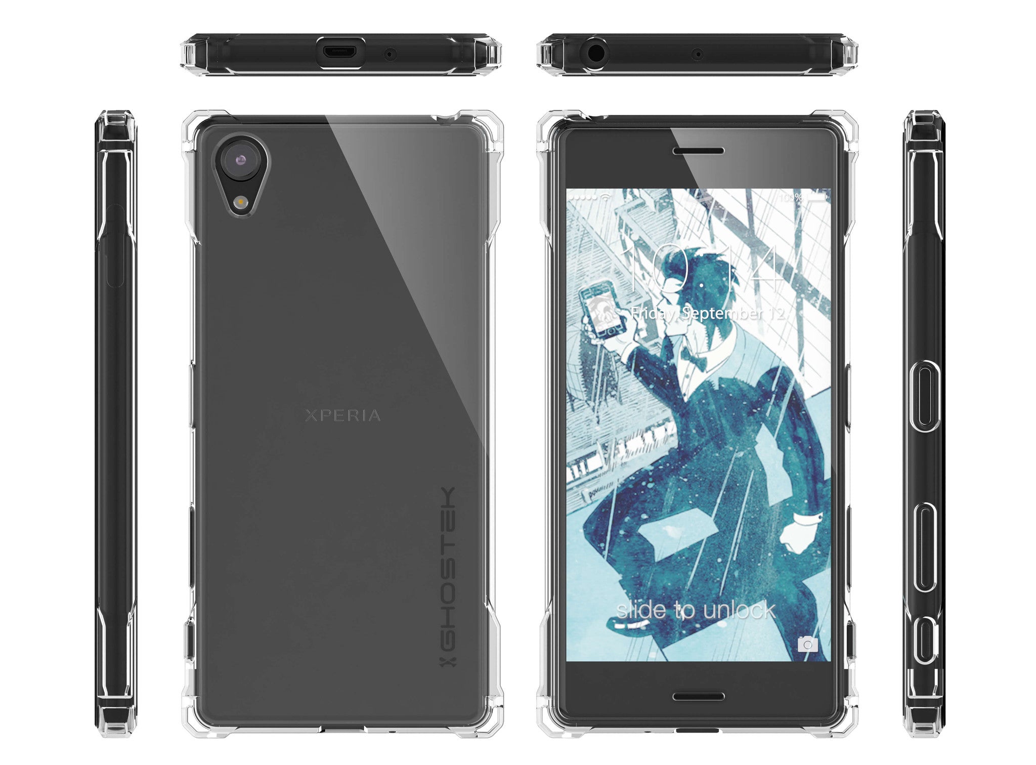 Xperia X Case, Ghostek® Covert Clear Series | Clear TPU | Warranty | Screen Protector | Ultra Fit