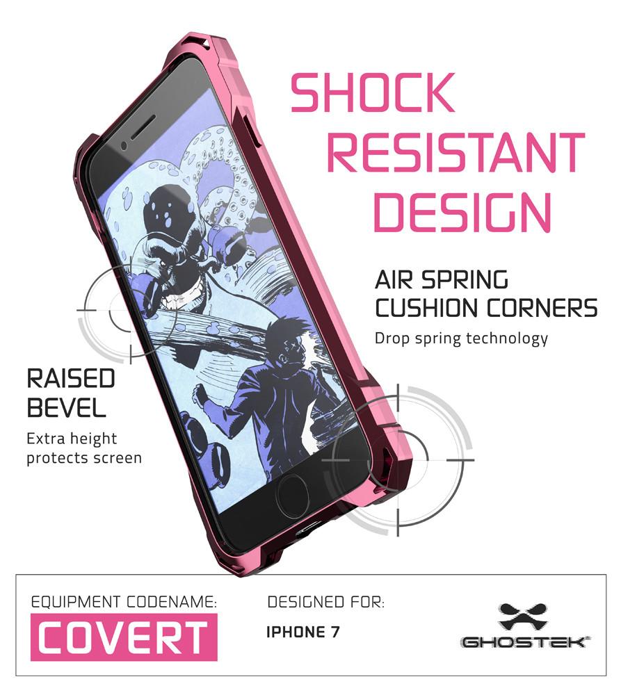 iPhone 8 Case, Ghostek® Covert Peach, Premium Impact Protective Armor | Lifetime Warranty Exchange