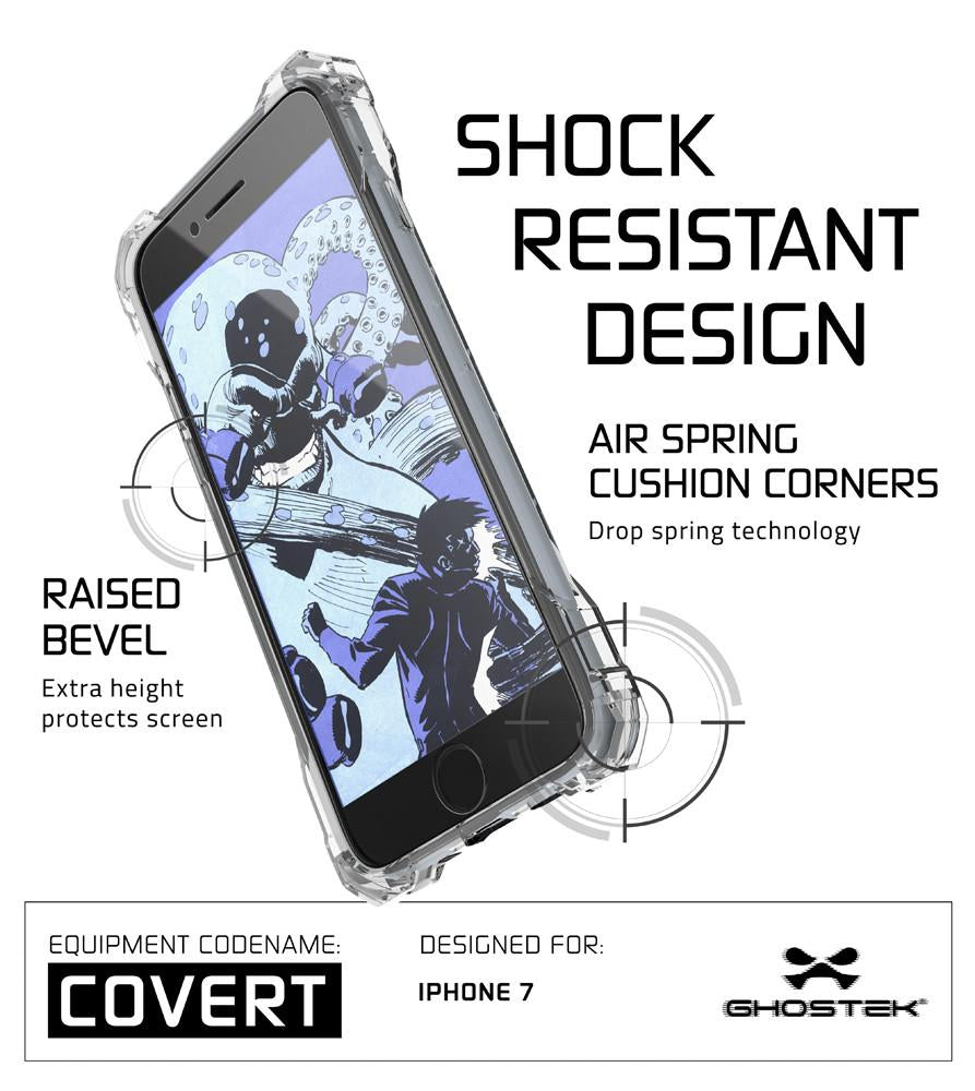 iPhone 8 Case, Ghostek® Covert Clear, Premium Impact Protective Armor | Lifetime Warranty Exchange