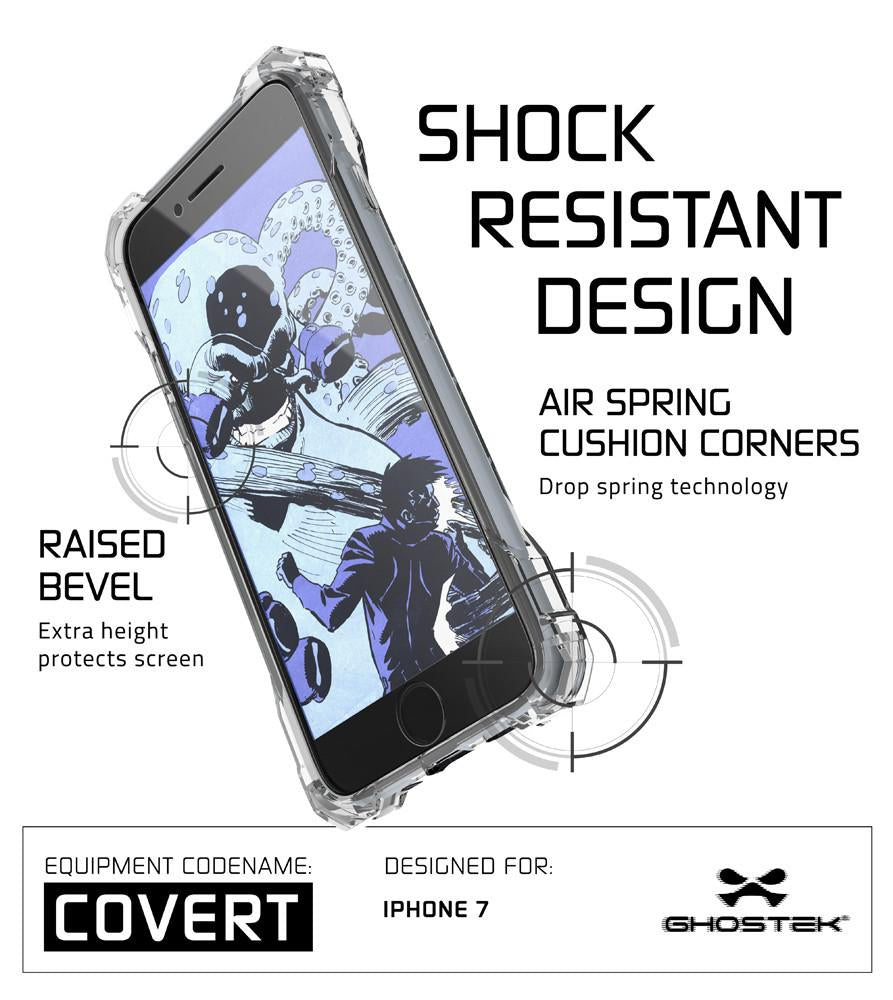iPhone 8+ Plus Case, Ghostek® Covert Clear, Premium Impact Protective Armor | Warranty