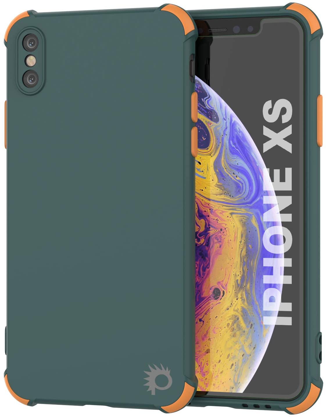 Punkcase Protective & Lightweight TPU Case [Sunshine Series] for iPhone XS [Dark Green]