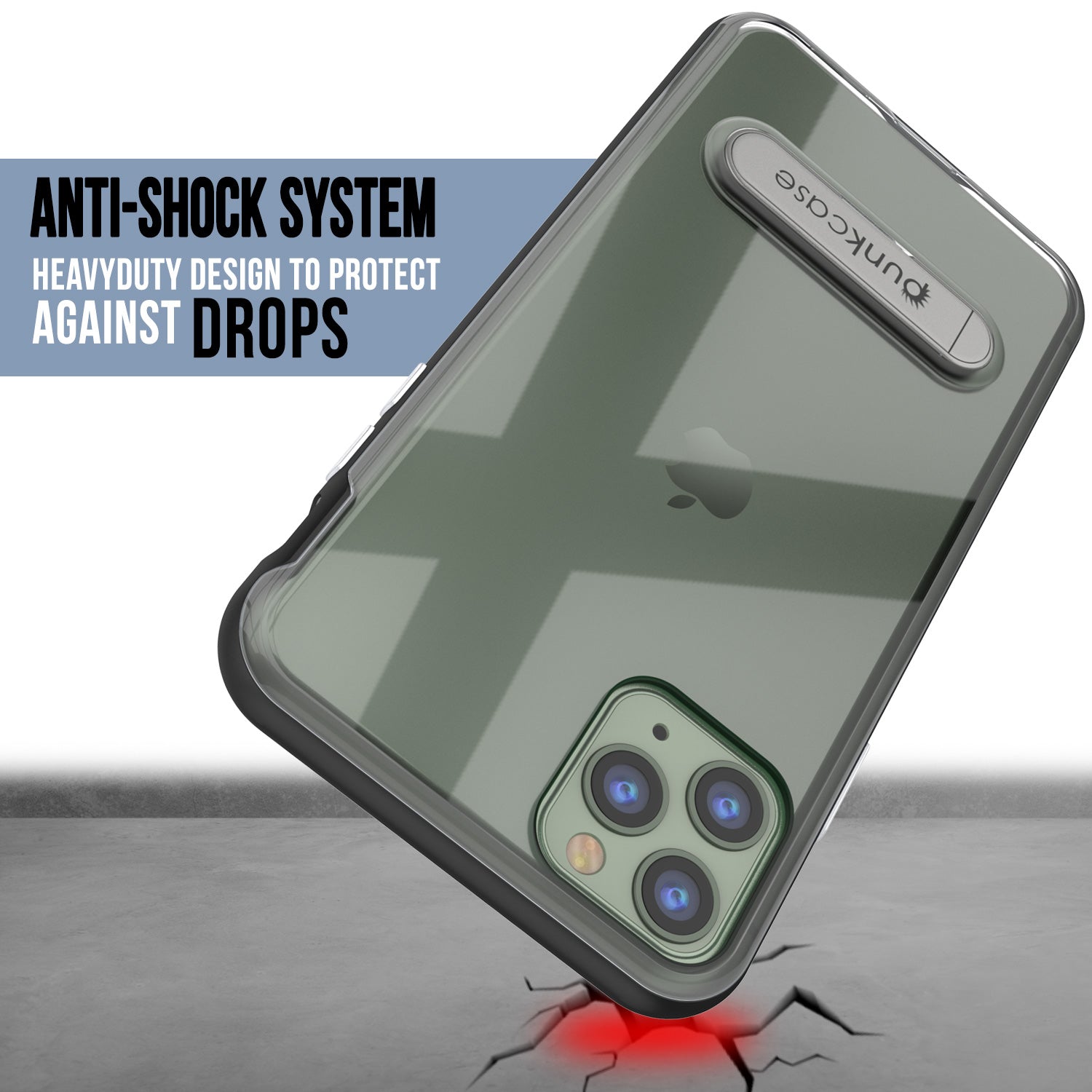 iPhone 11 Pro Max Case, PUNKcase [LUCID 3.0 Series] [Slim Fit] Armor Cover w/ Integrated Screen Protector [Black]