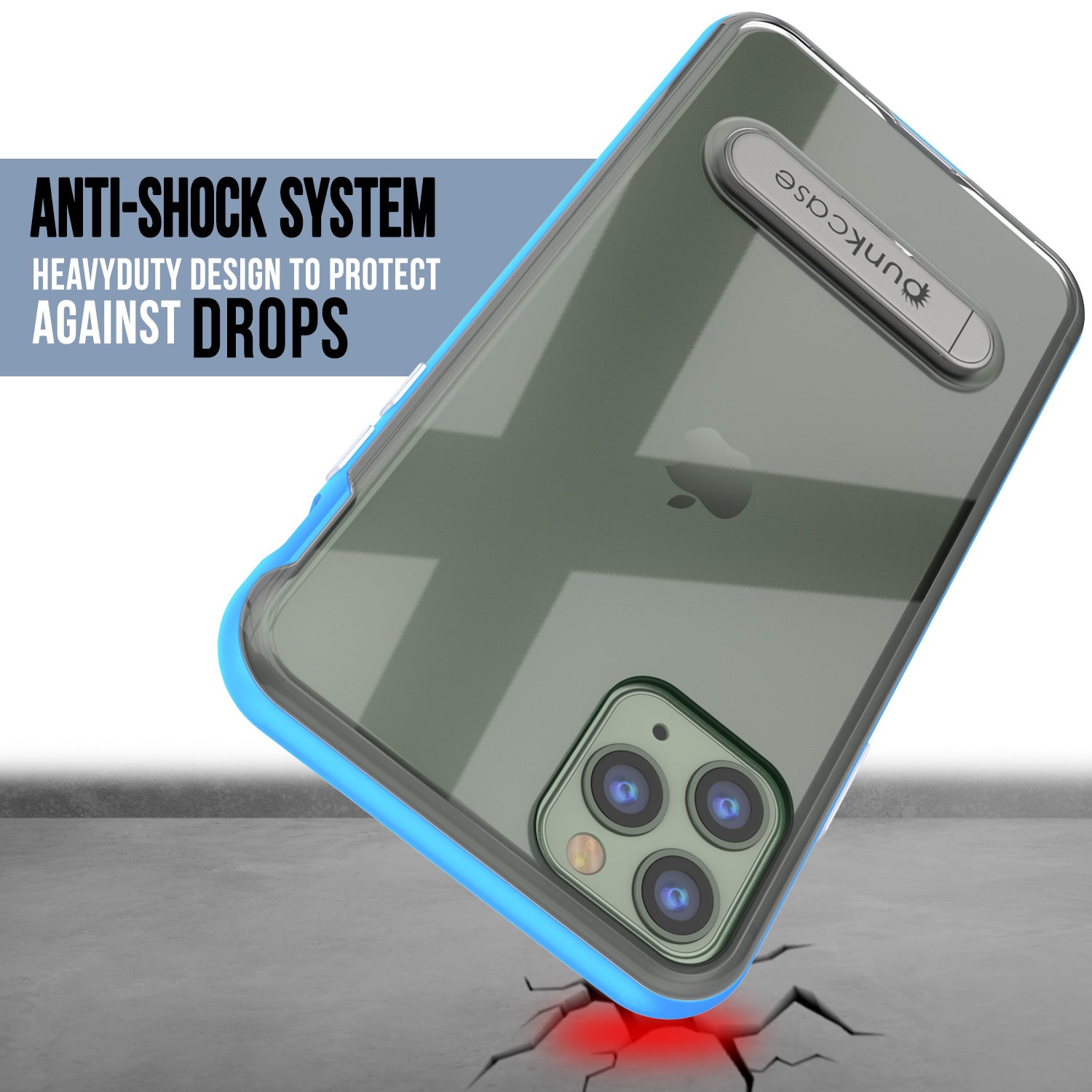 iPhone 11 Pro Max Case, PUNKcase [LUCID 3.0 Series] [Slim Fit] Armor Cover w/ Integrated Screen Protector [Blue]